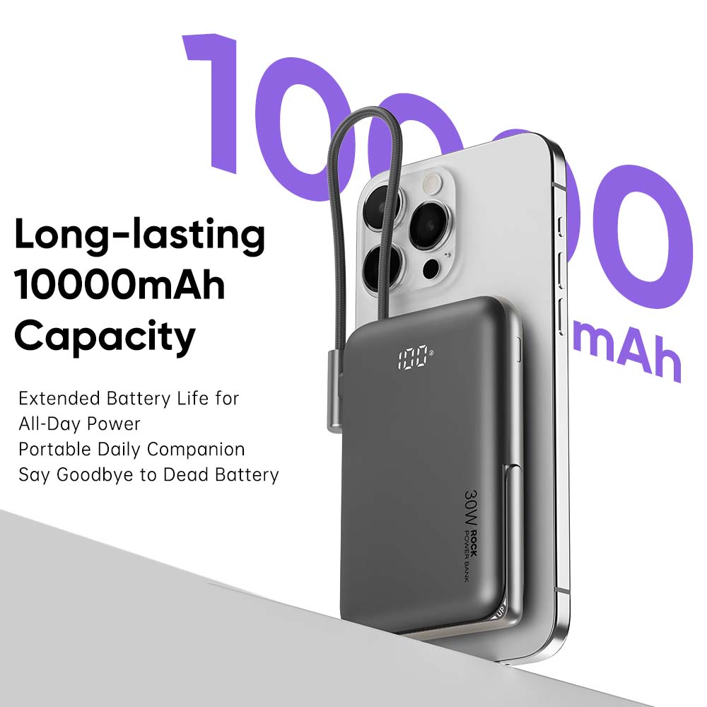Million Cases Rock Mag Grip 30W 10000 mAh Magnetic Wireless Power Bank - view 5