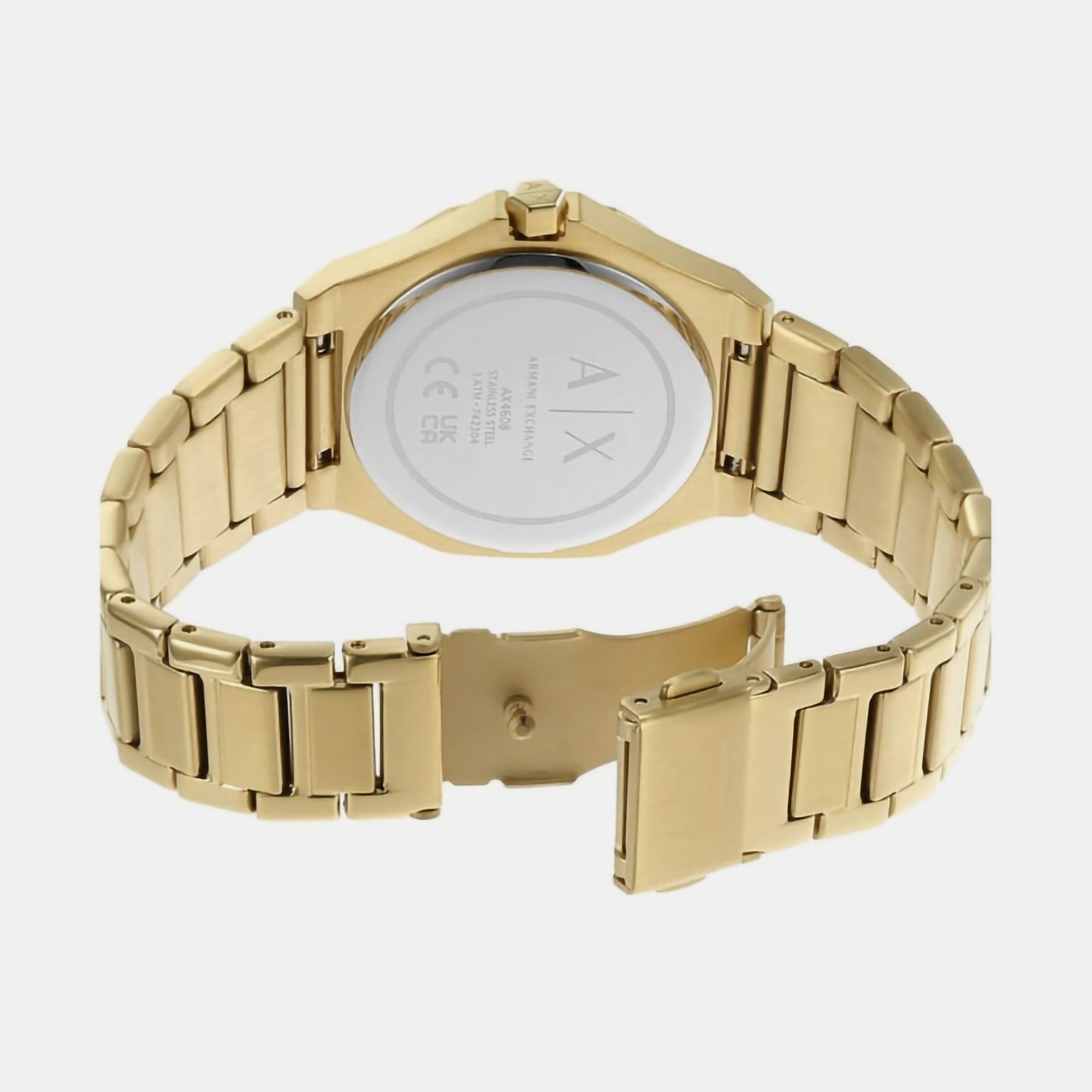 Armani Exchange Andrea Women Quartz Gold Dial Analog Stainless Steel Watch AX4608 - view 6