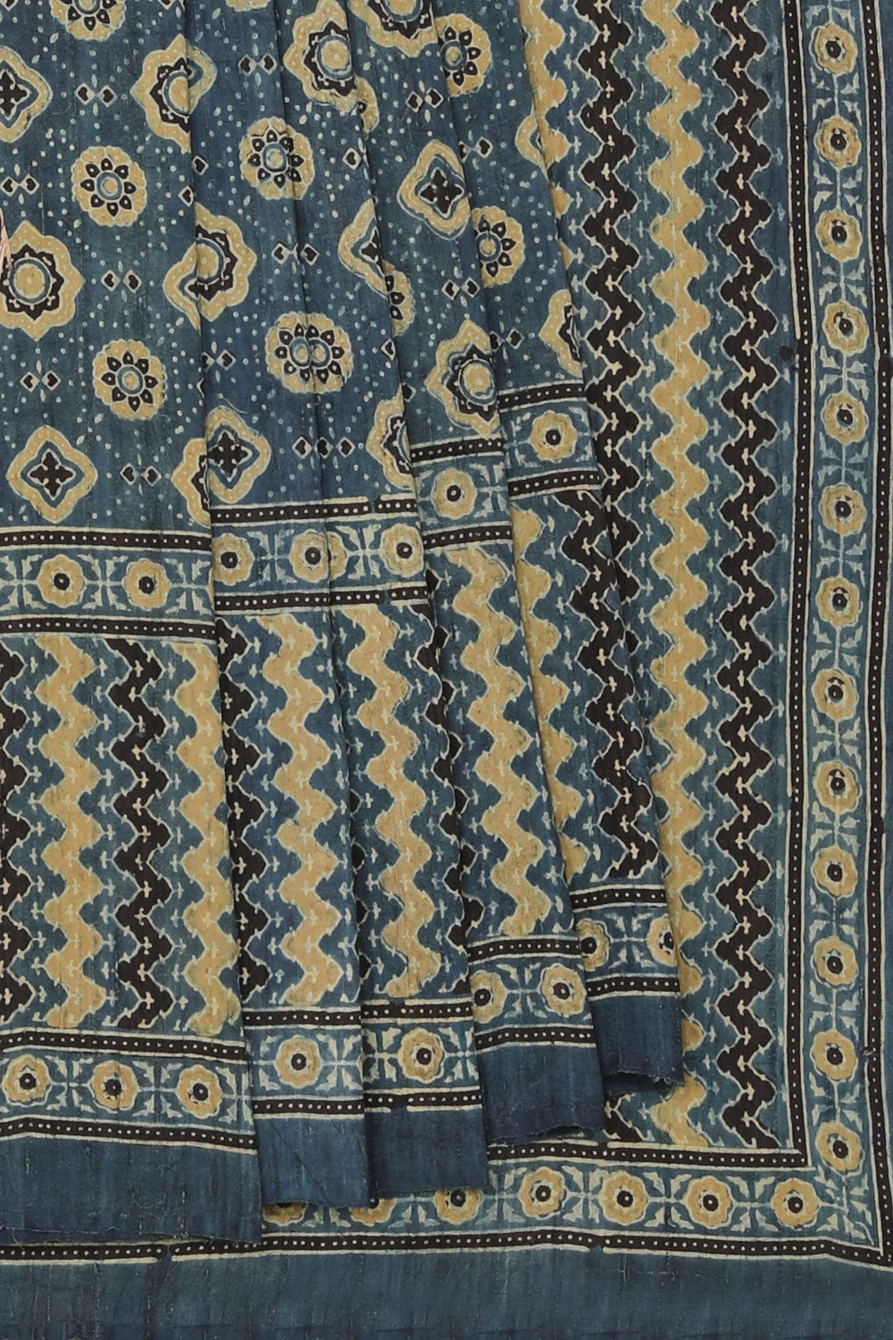 Kalanjali Dupion Silk Ajrakh Printed Saree – Women's