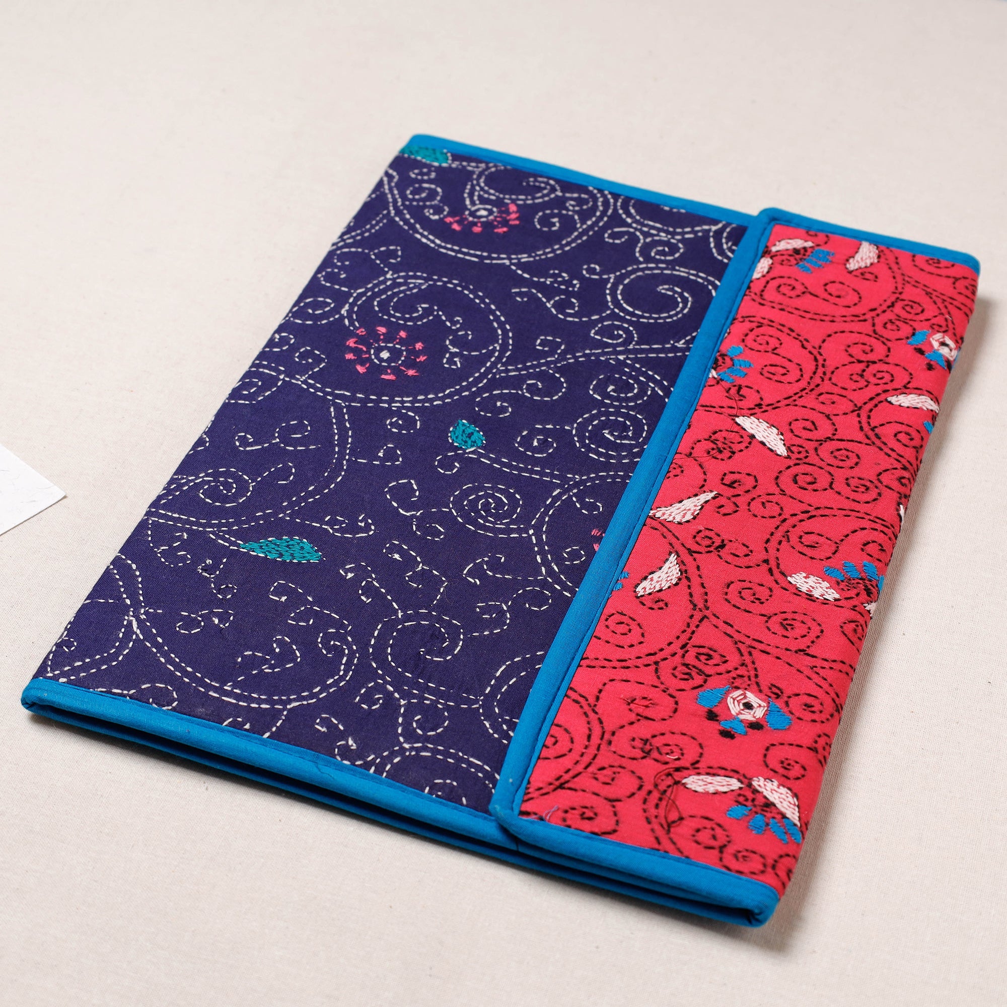 ASALKAAR Bengal Kantha Work Handcrafted File Folder - view 2