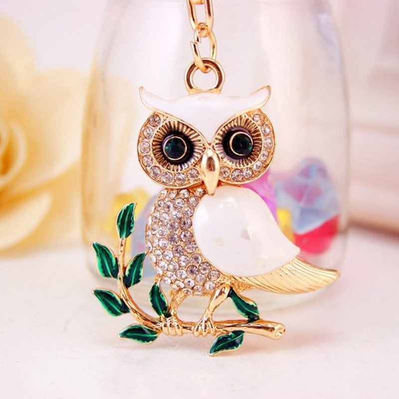 Peeperly Rhinestone Owl Crystal Keychain - view 4