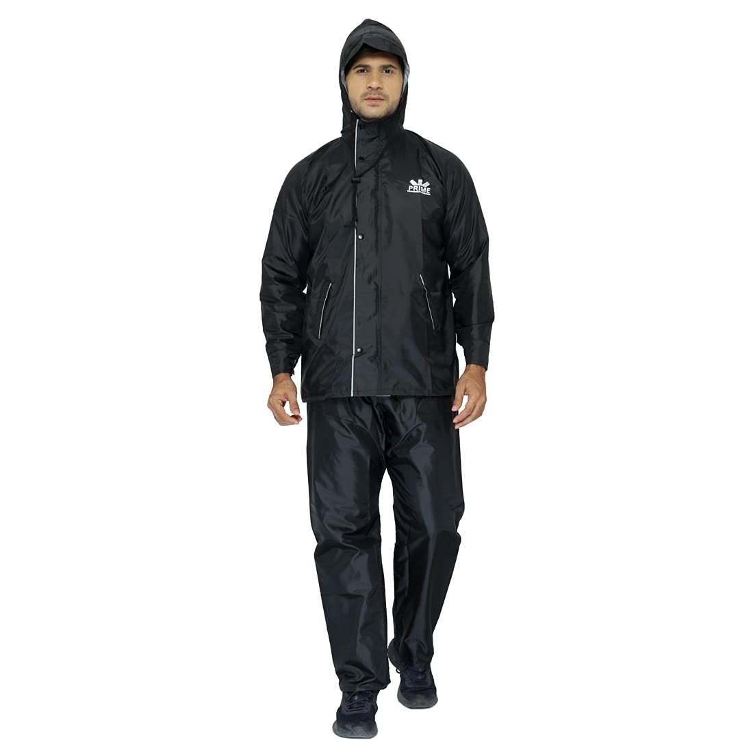 THE CLOWNFISH Rain Coat for Men Waterproof for Bike Reversible Double Layer with Hood Raincoat for Men. Set of Top and Bottom Packed in a Storage Bag 