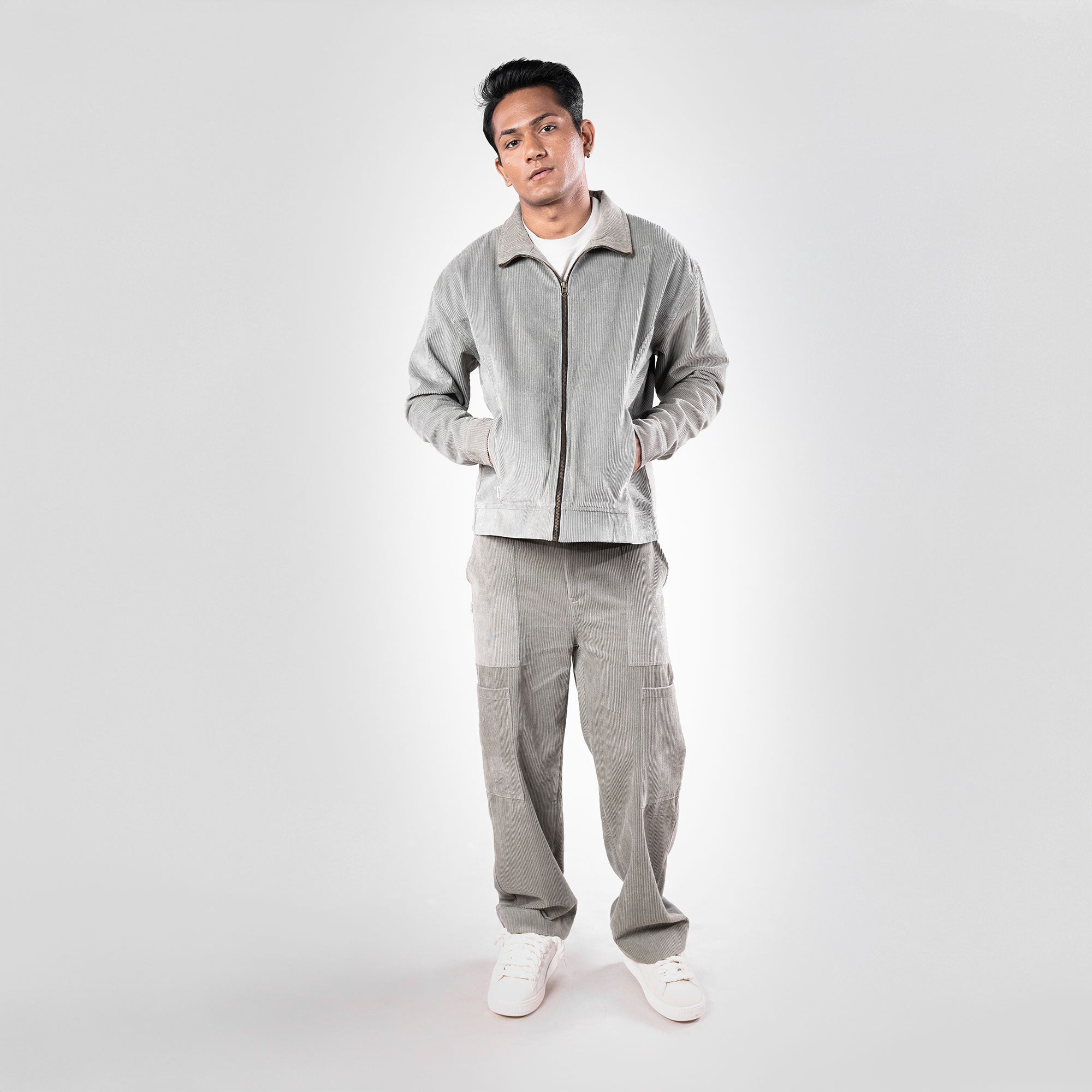 Superkicks | Corduroy Jacket { Slate Grey - view 4