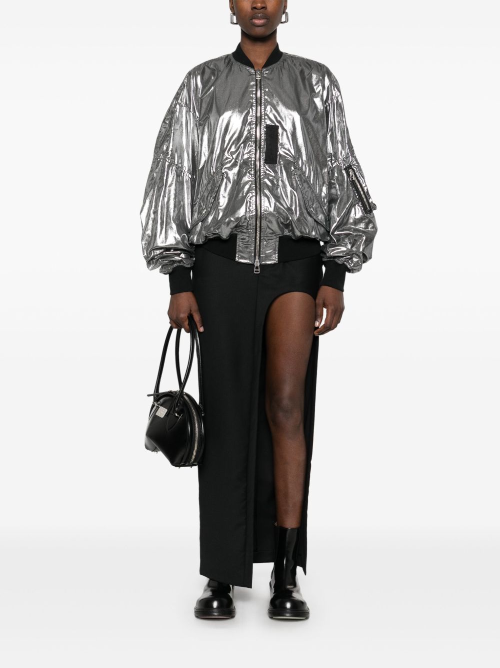 Junya Watanabe Metallic effect bomber jacket - view 4