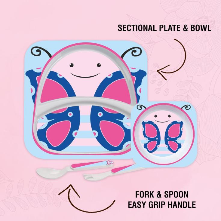 Cello Kids Butterfly Meal Set – Sky Blue - view 4