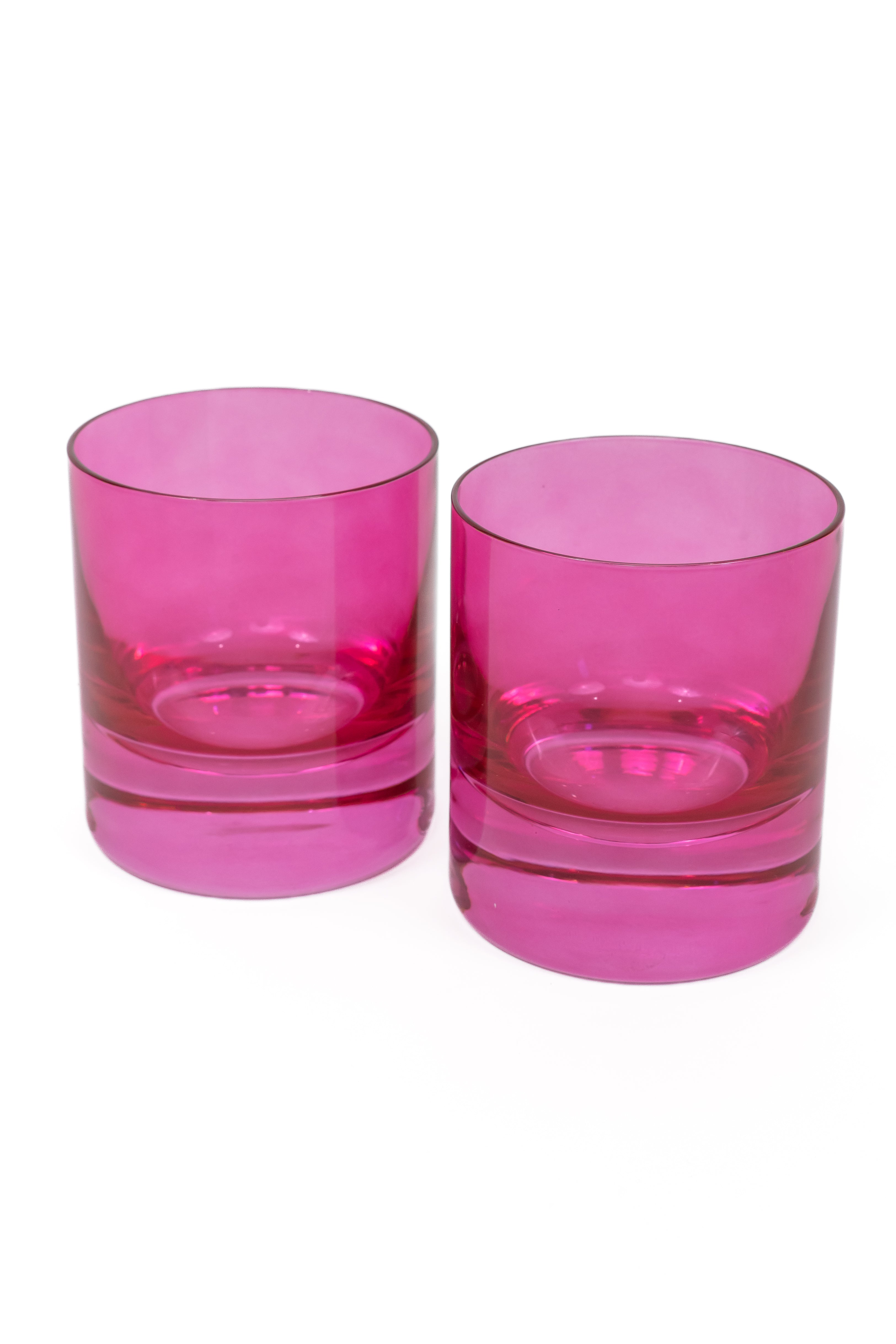 Estelle Colored Glass Estelle Colored Rocks Glass - Set of 2 {Fuchsia} - view 6