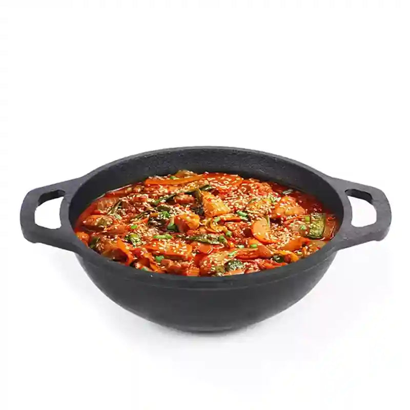 The Indus Valley CASTrong Cast Iron Kadai, Flat Handle,Pre-seasoned, Nonstick, 100% Pure, Toxin-free, 20.5/25.6cm, 1.4L/2.4L, 1.8kg/2.5kg