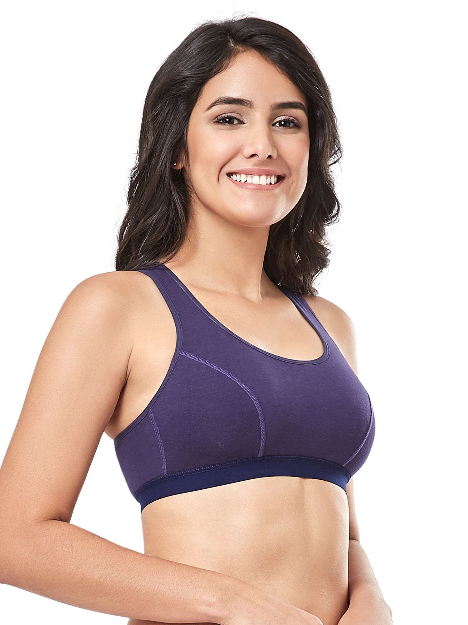 every de Lounge Essentials Non-Padded Non-Wired Full Cover Slip-on Bra - Eclipse - view 2