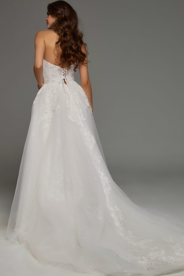 Jovani JB43324 Long Beaded Lace Ballgown Wedding Dress - view 2