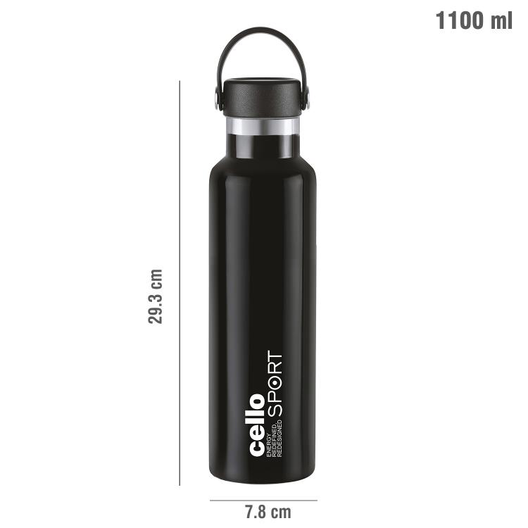 Cello Aqua Bliss Flask, Vacusteel Water Bottle, 1100ml - view 27