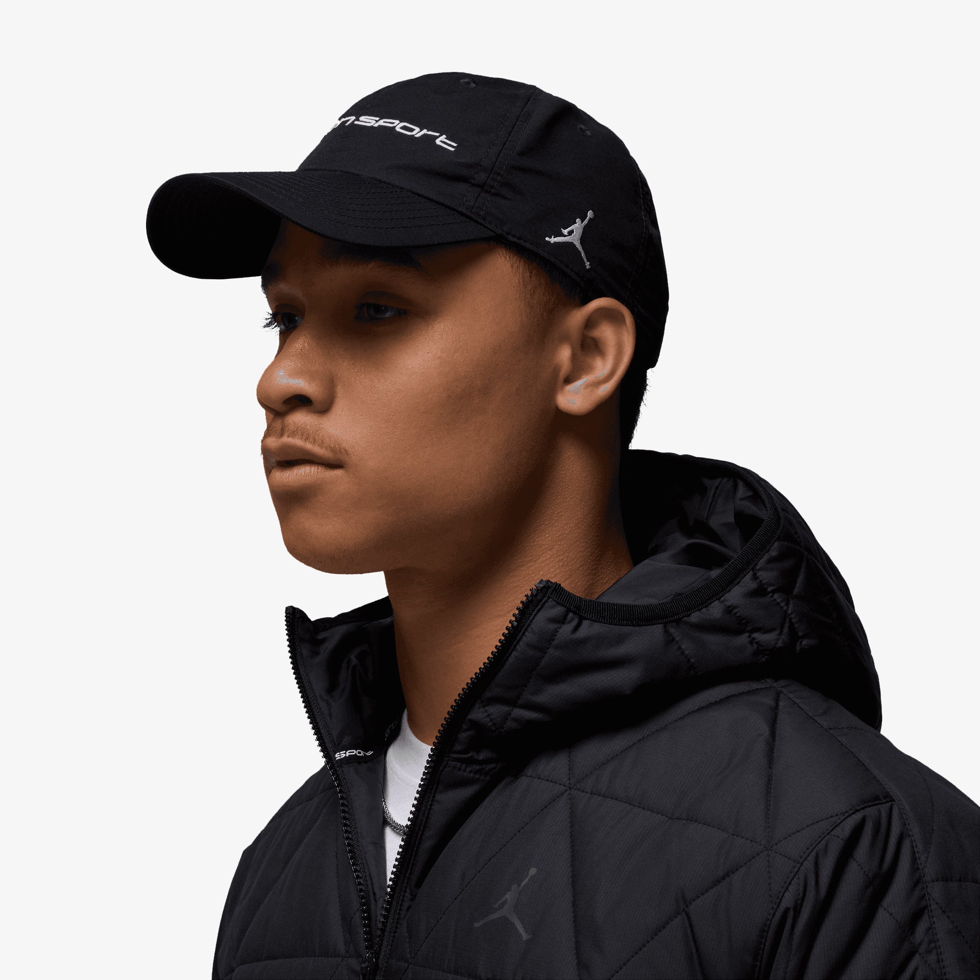 Jordan | CLUB UNSTRUCTURED HAT { BLACK/WHITE - view 2