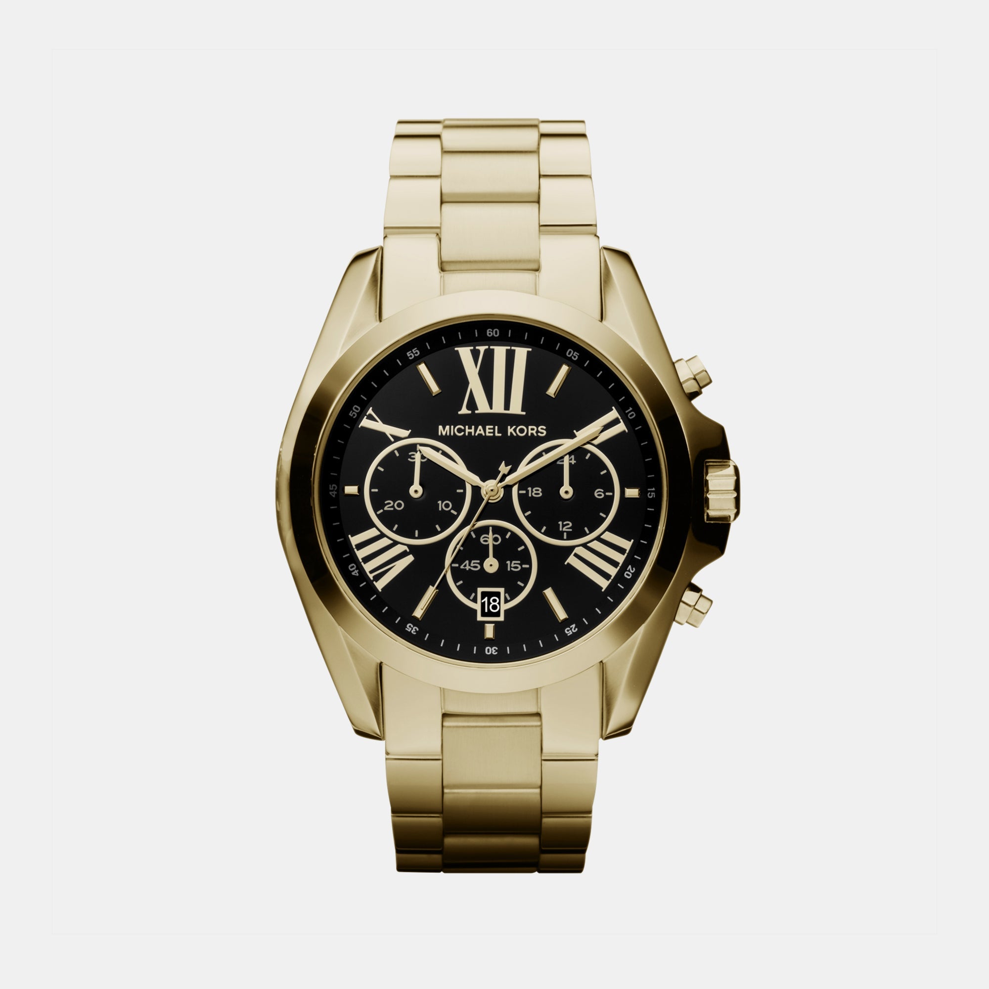 Michael Kors Bradshaw Women Quartz Black Dial Chronograph Stainless Steel Watch MK5739