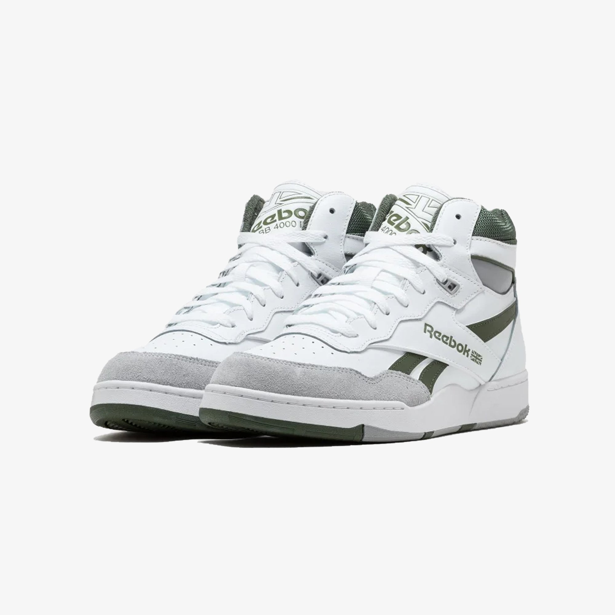 Reebok | BB 4000 II MID { WHITE/COLD GREY 3/GREEN