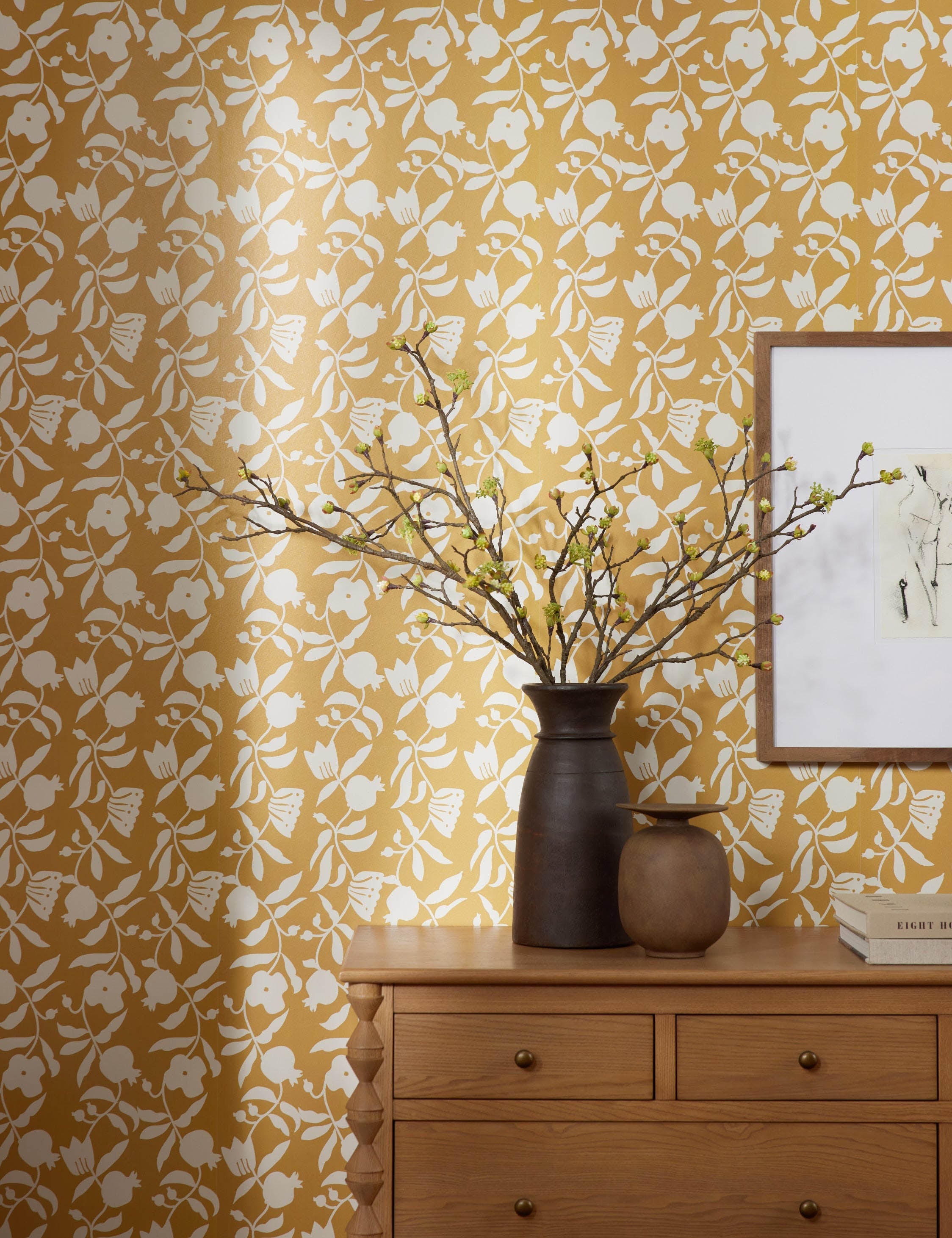 Lulu and Georgia Pome Floral Wallpaper by Sarah Sherman Samuel - view 2