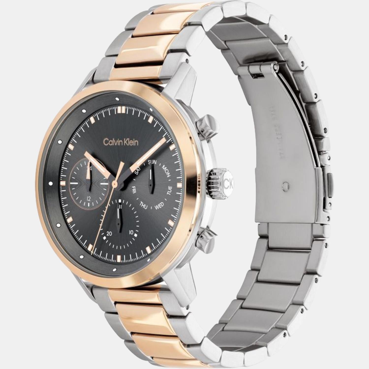 Calvin Klein Gauge Men Quartz Grey Dial Chronograph Stainless Steel Watch 25200064 - view 3
