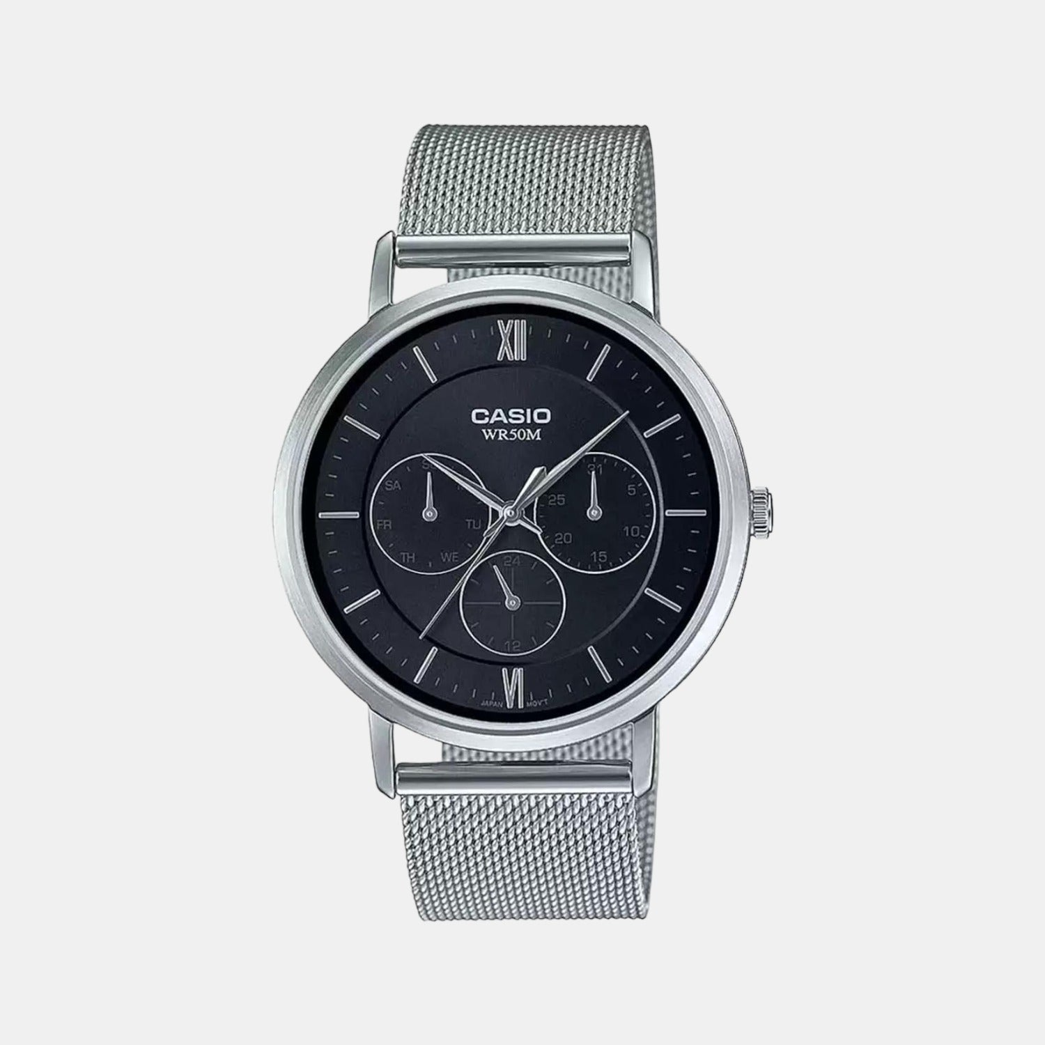 Casio Enticer Women Quartz Black Dial Chronograph Stainless Steel Watch A1920