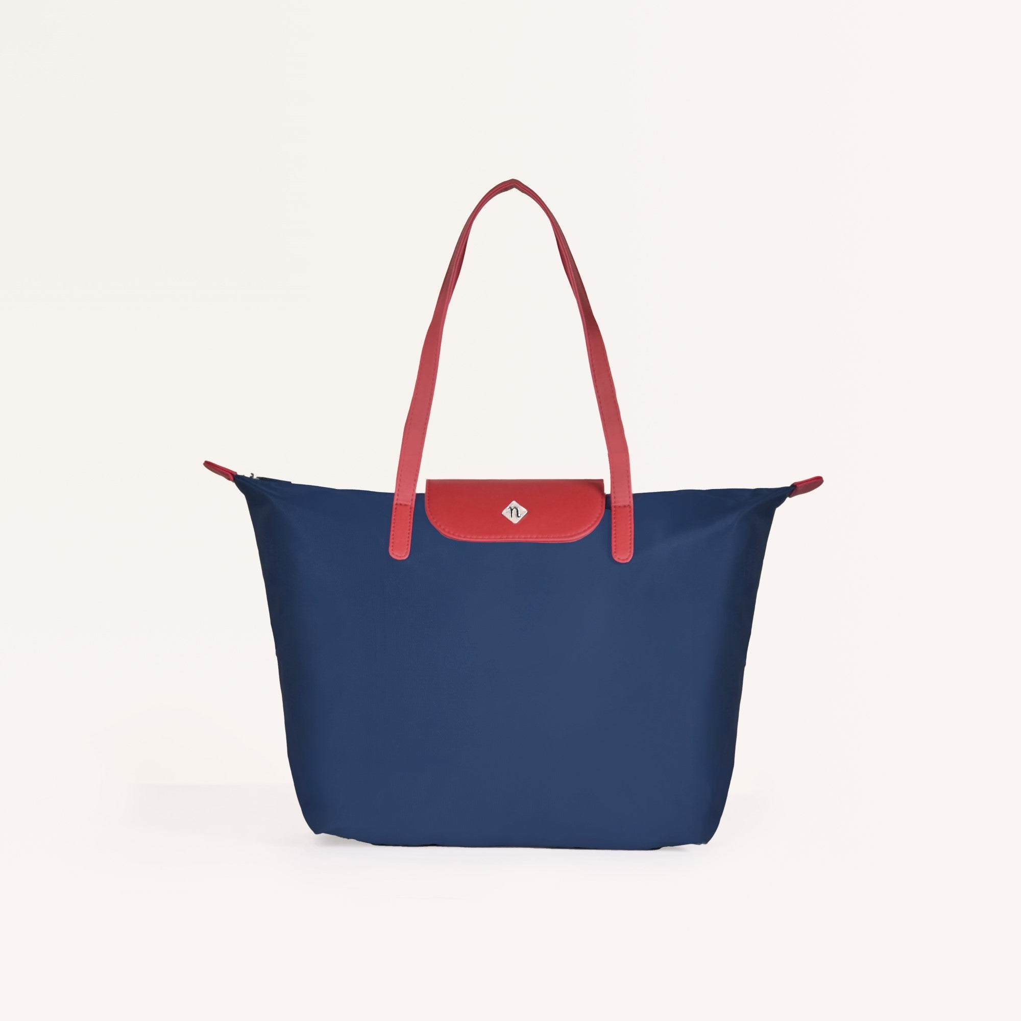 Nestasia Origami Foldable Shoulder Tote Bag Navy Blue