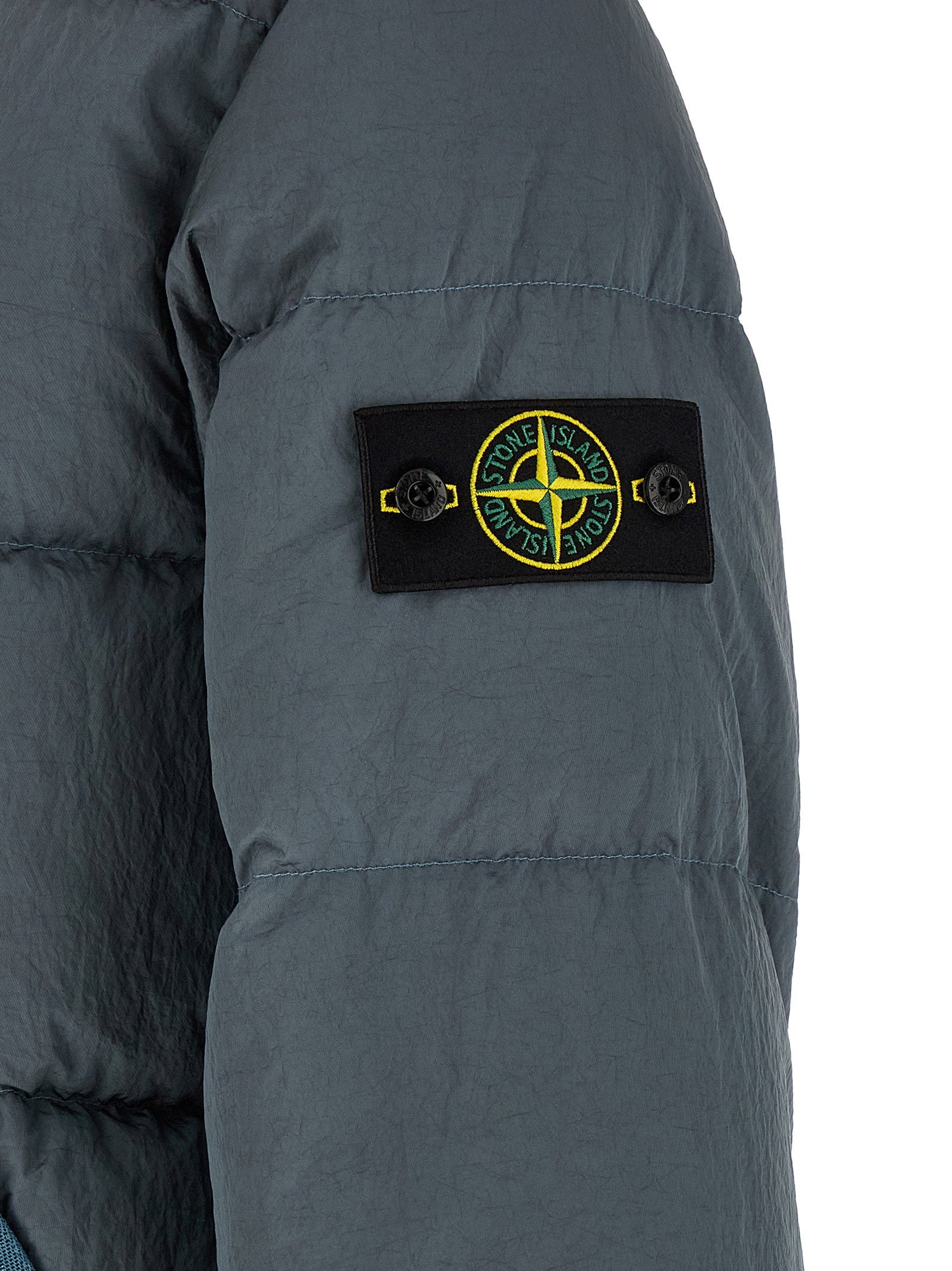 Stone Island Crumpled Effect Down Jacket – 100% polyamide - view 5