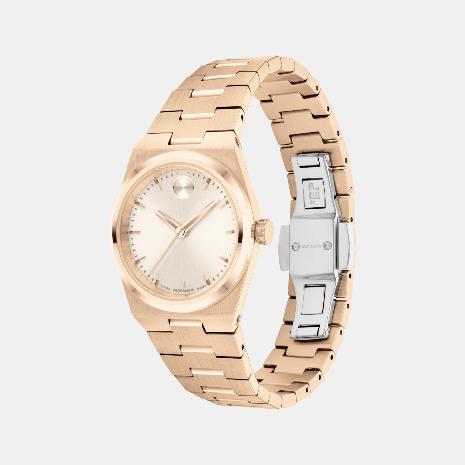 Movado Bold Women Quartz Champagne Dial Analog Stainless Steel Watch 3601293 - view 2