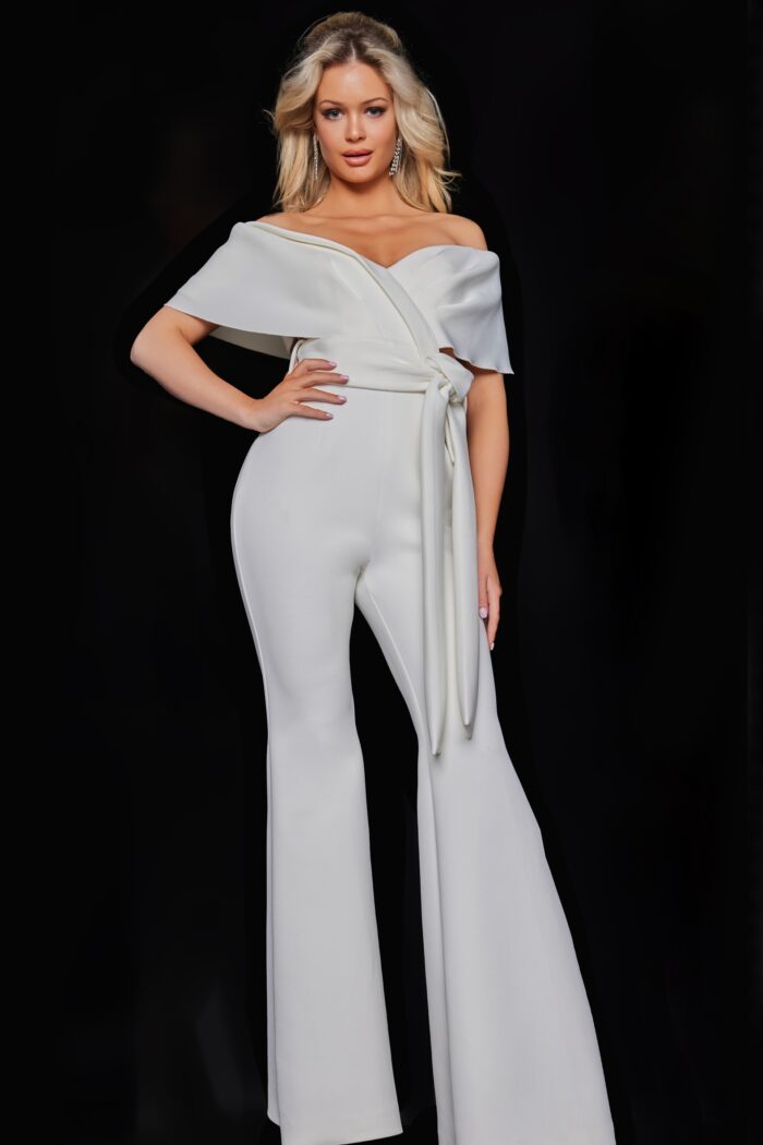 Jovani 09726 Long Formal High Waist Jumpsuit - view 5