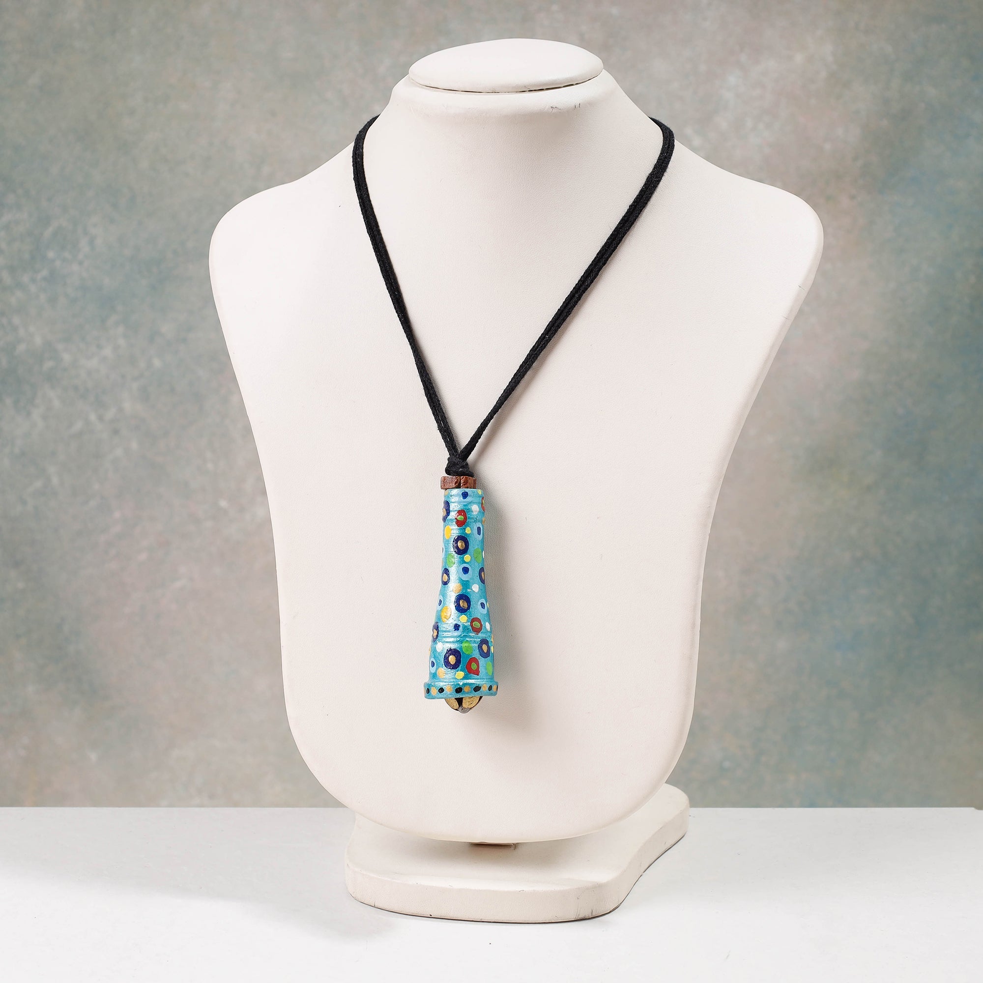 KHUSHBASH - HAPPY LOOM OF EAST Bishnupur Handpainted Terracotta Necklace