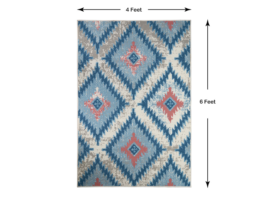 Spaces India Anti Skid Teal Wonder Full Carpet By Welspun - view 7