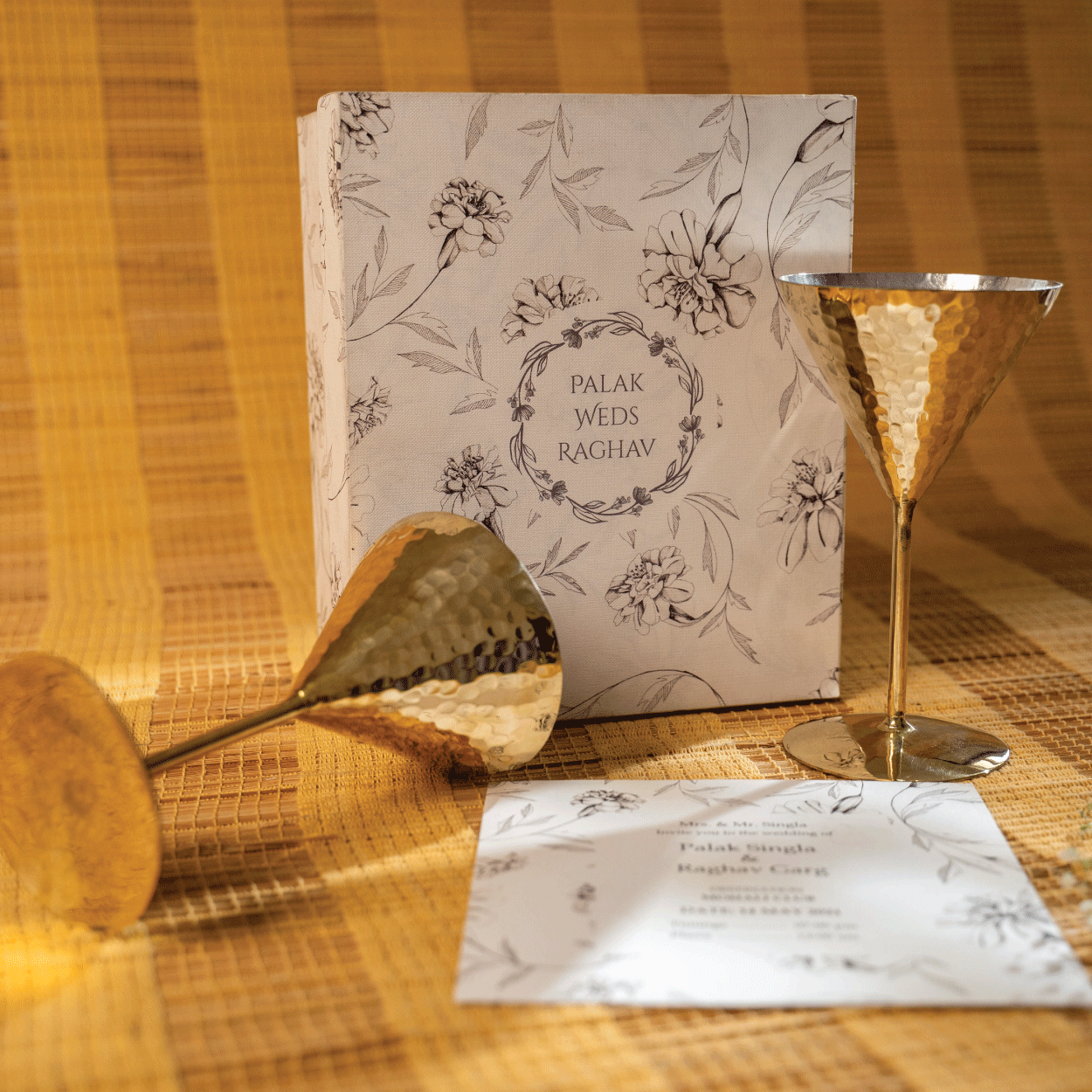 Wedding invites with P-TAL cocktail glasses - view 2