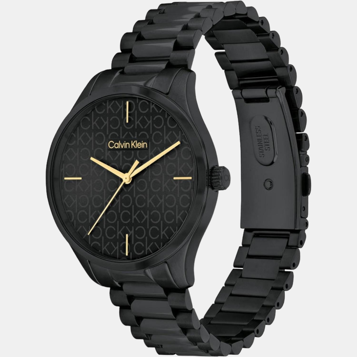 Calvin Klein Ck Iconic Unisex Quartz Black Dial Analog Stainless Steel Watch 25200170 - view 2