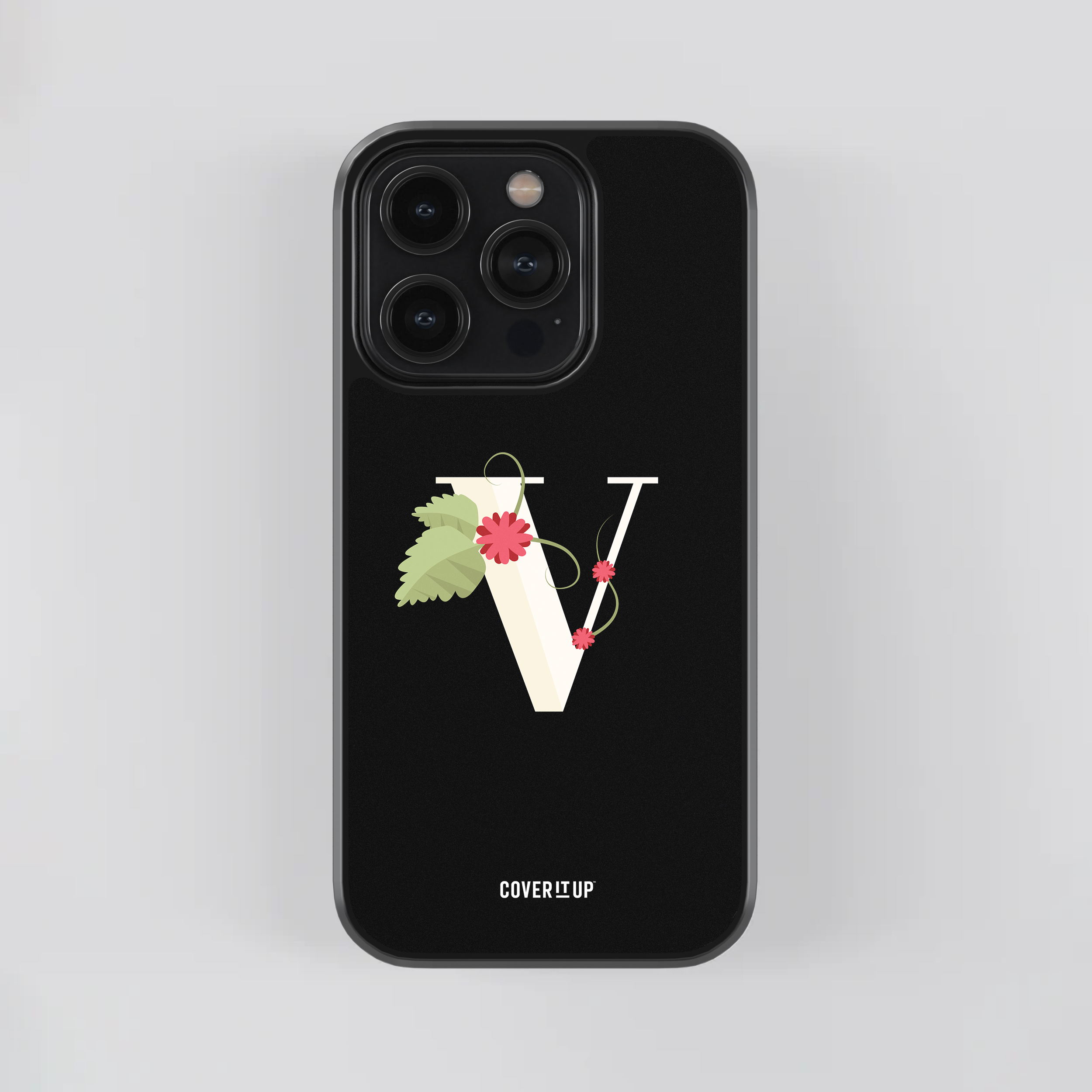 Design Phone Cases Limited Edition Floral Initial Glass Case - view 44