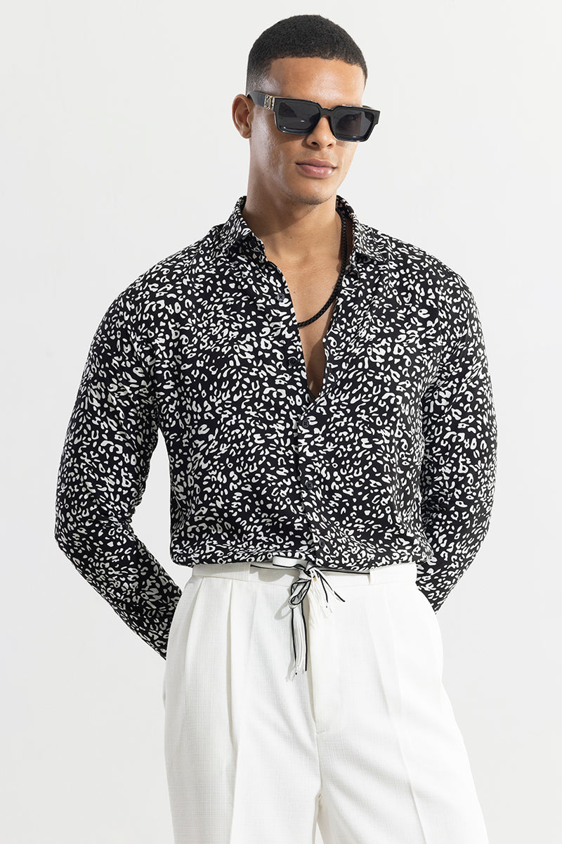 SNITCH Spotted Pardus Black Shirt