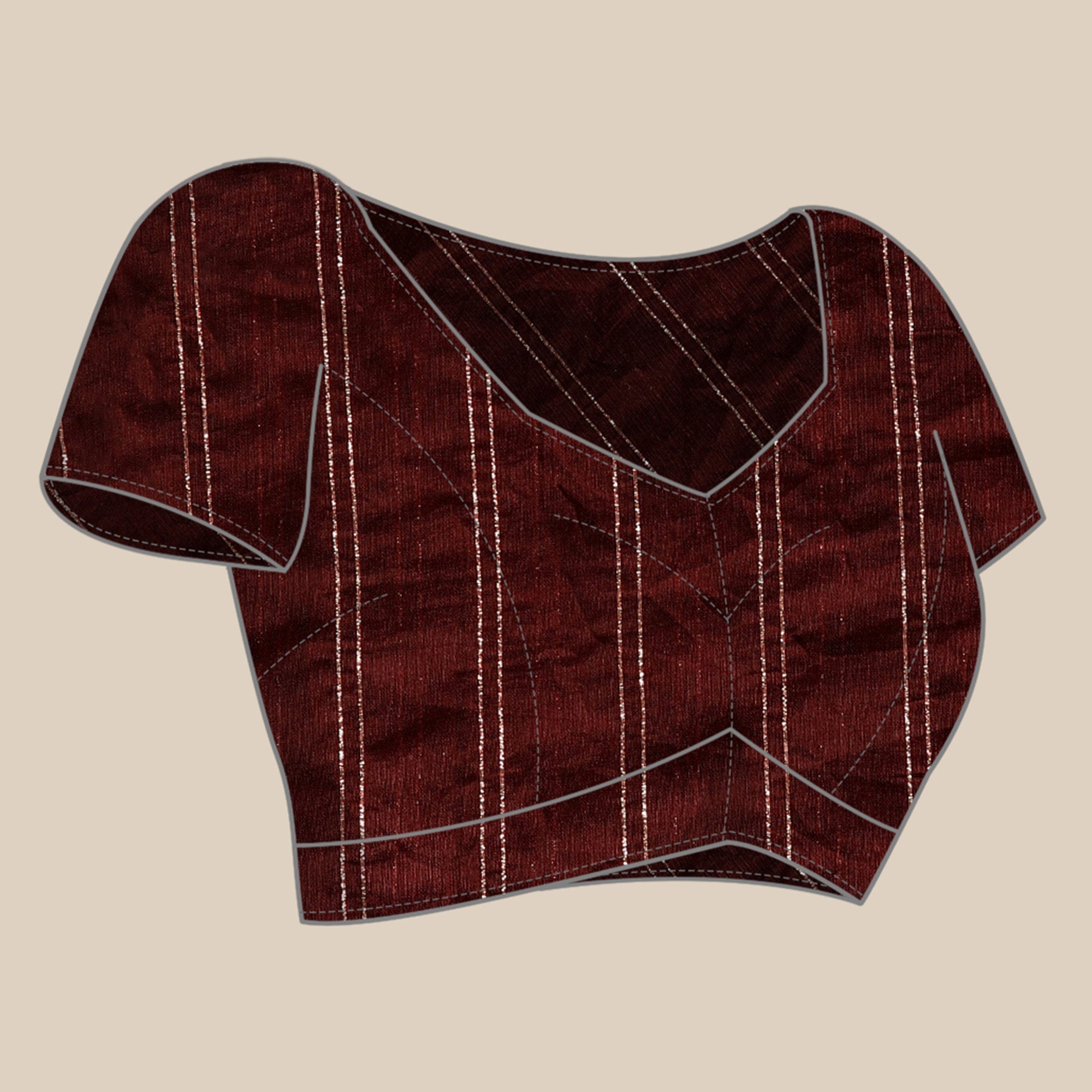 Peachmode Maroon Swarovski With Embroidery Work Chiffon Saree - view 10