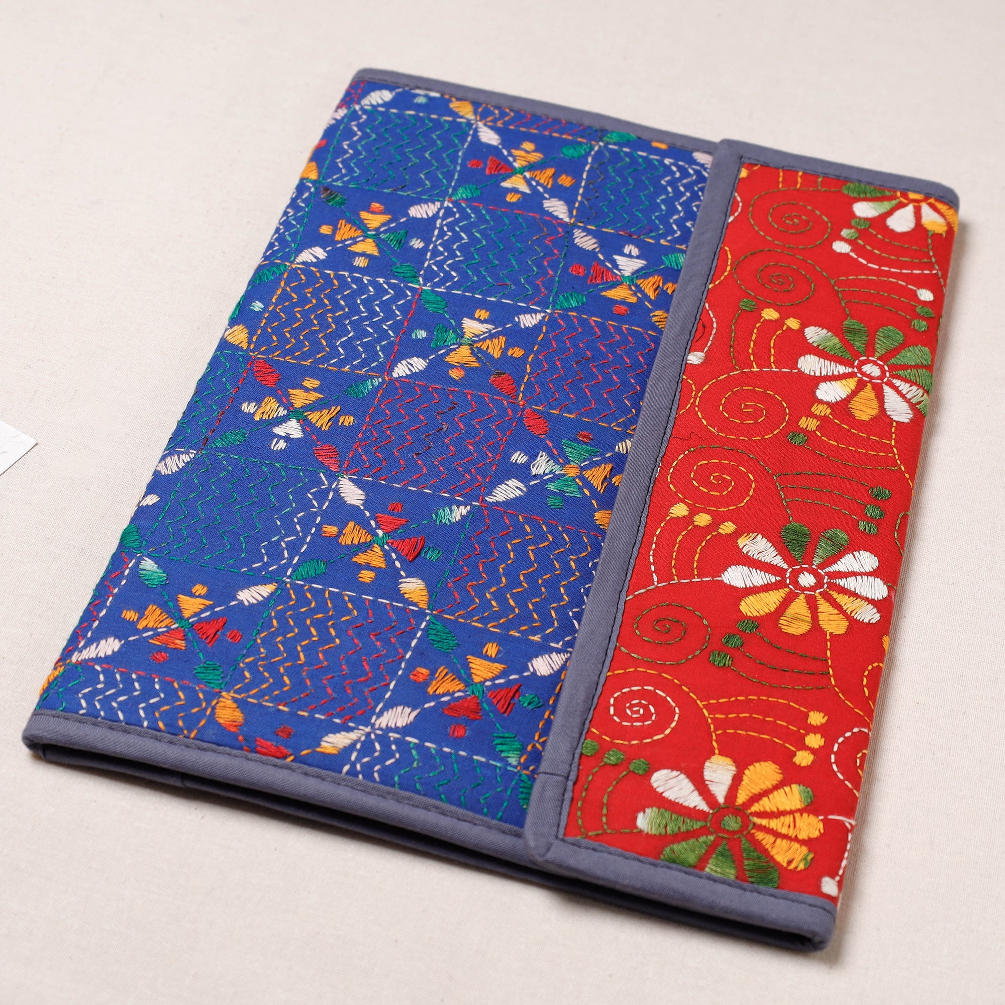 ASALKAAR Bengal Kantha Work Handcrafted File Folder - view 2