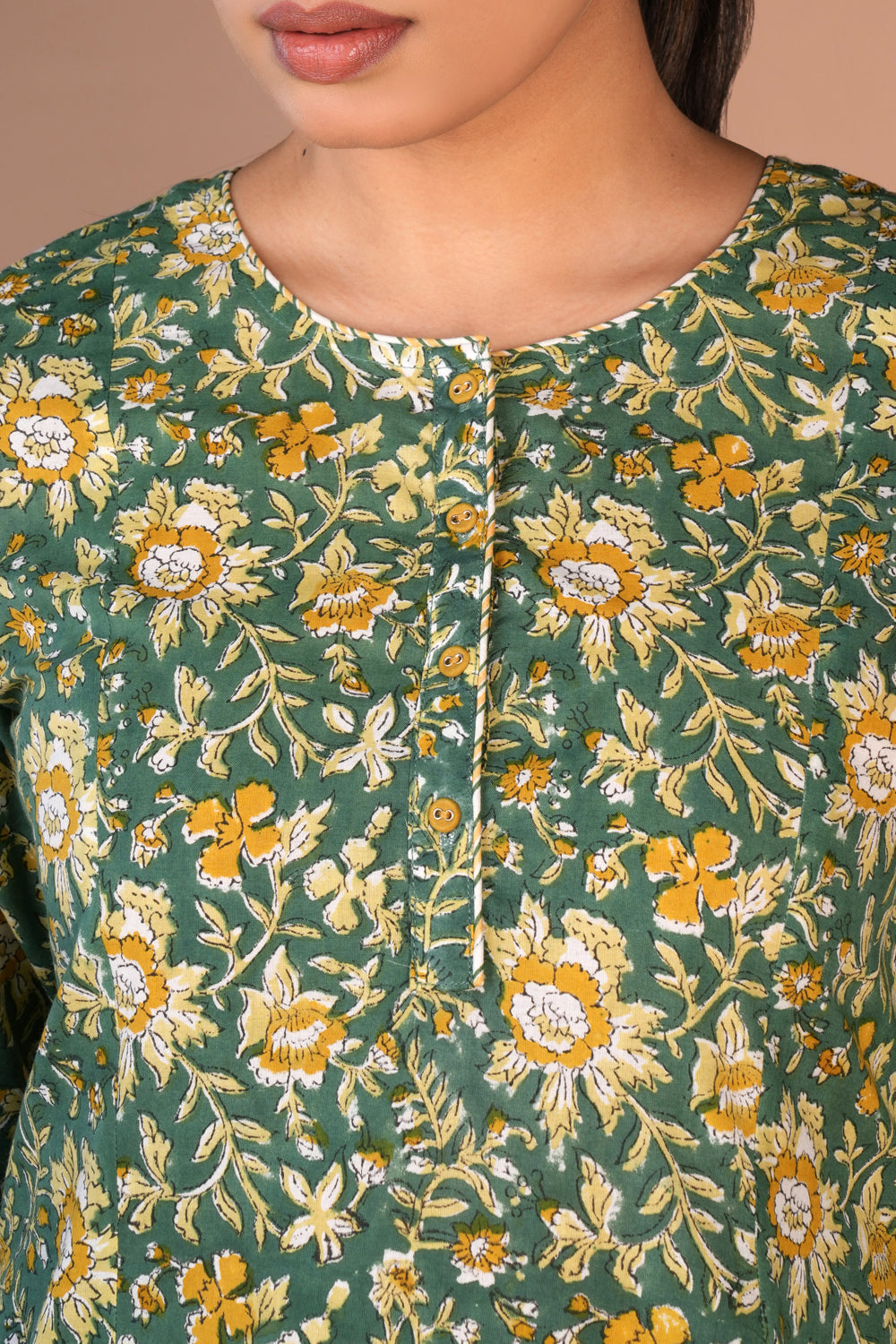 Kalanjali Ethnics Hand block printed cotton kurti - view 6