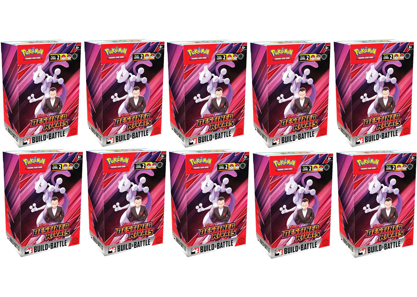 Scarlet violet destined – 2025 Pokémon Scarlet & Violet Destined Rivals Build & Battle Box 10x Lot