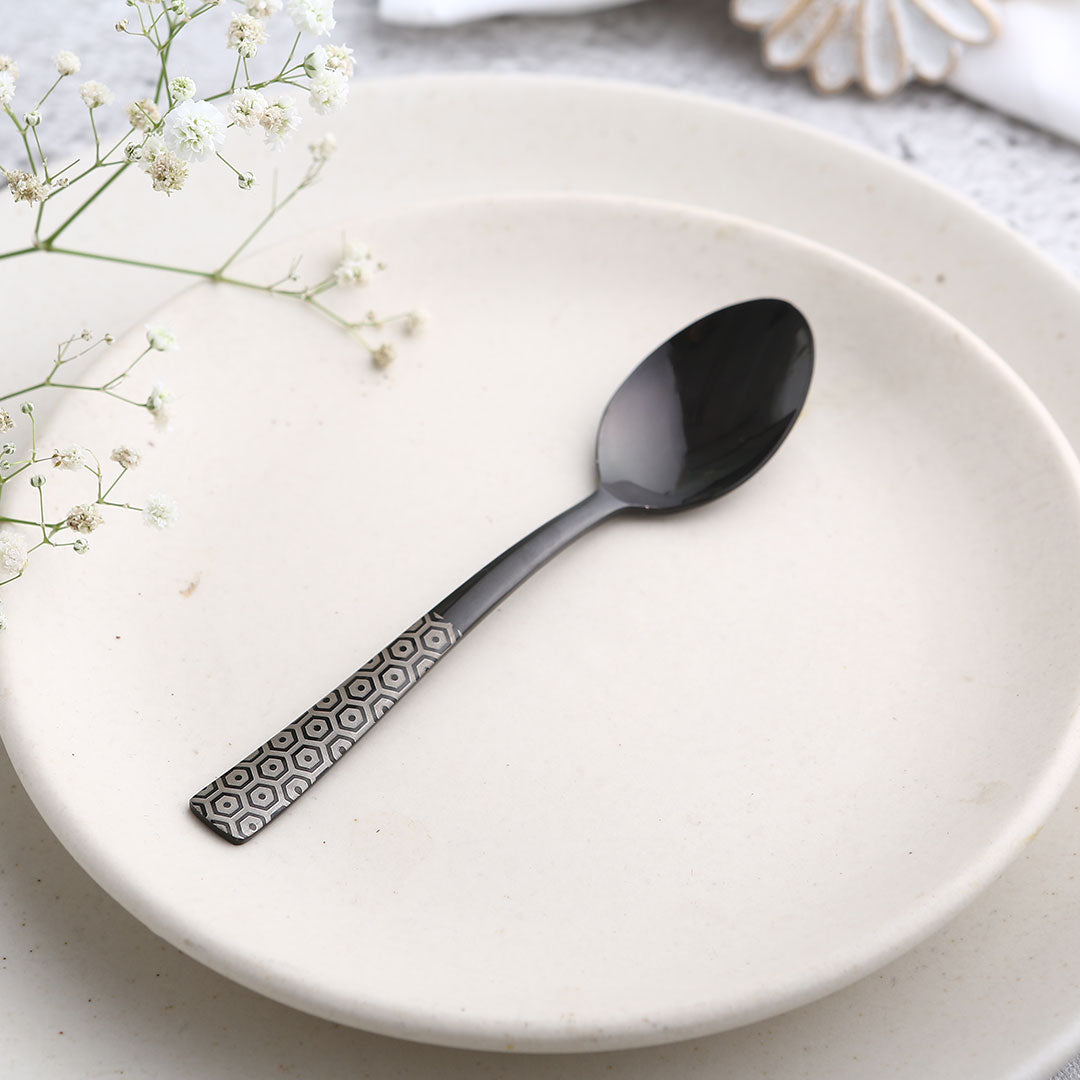 Wonderchef Roma Tea Spoon - Black - Set of 6pcs - view 4