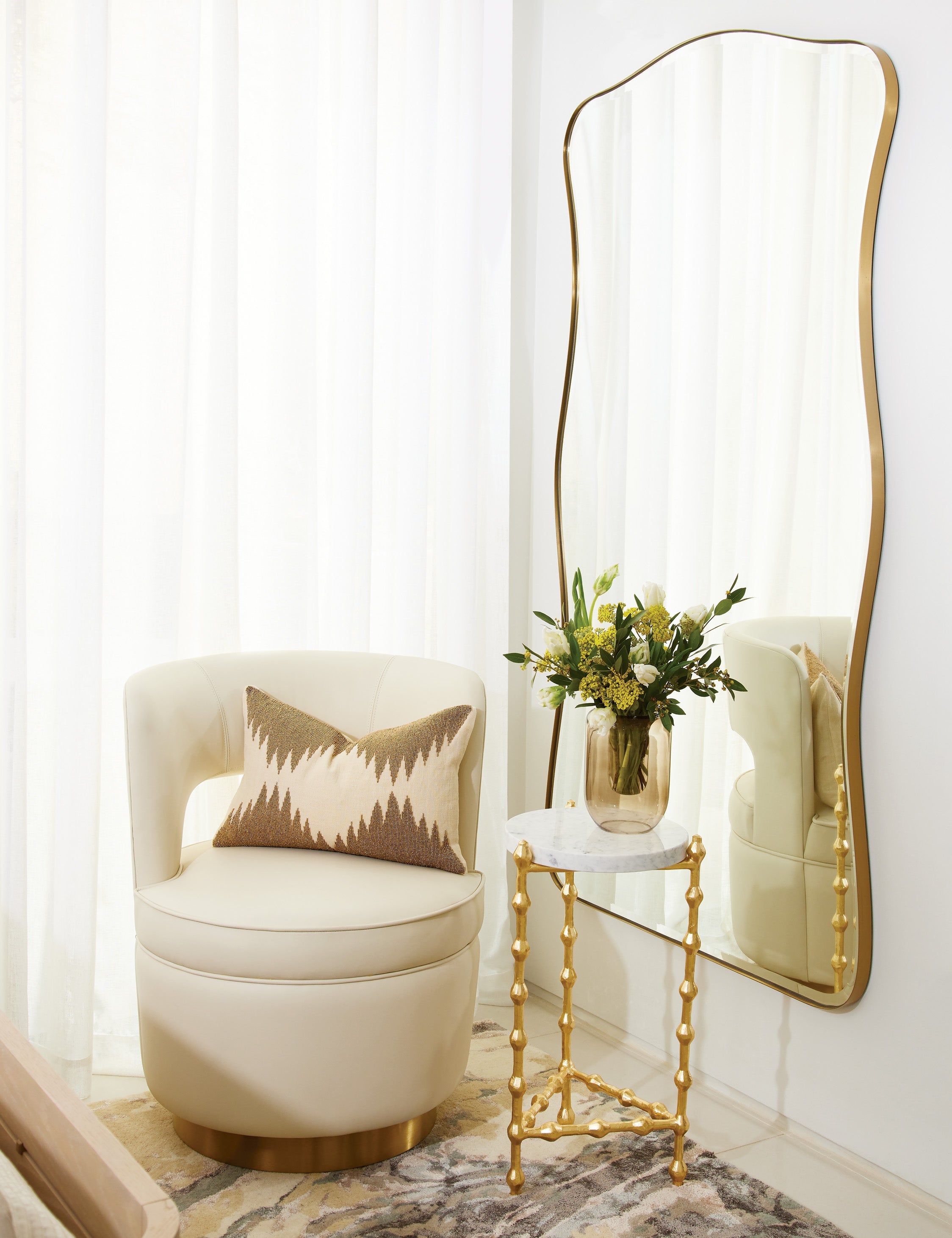 Lulu and Georgia Lemay Floor Mirror – Brass - view 2