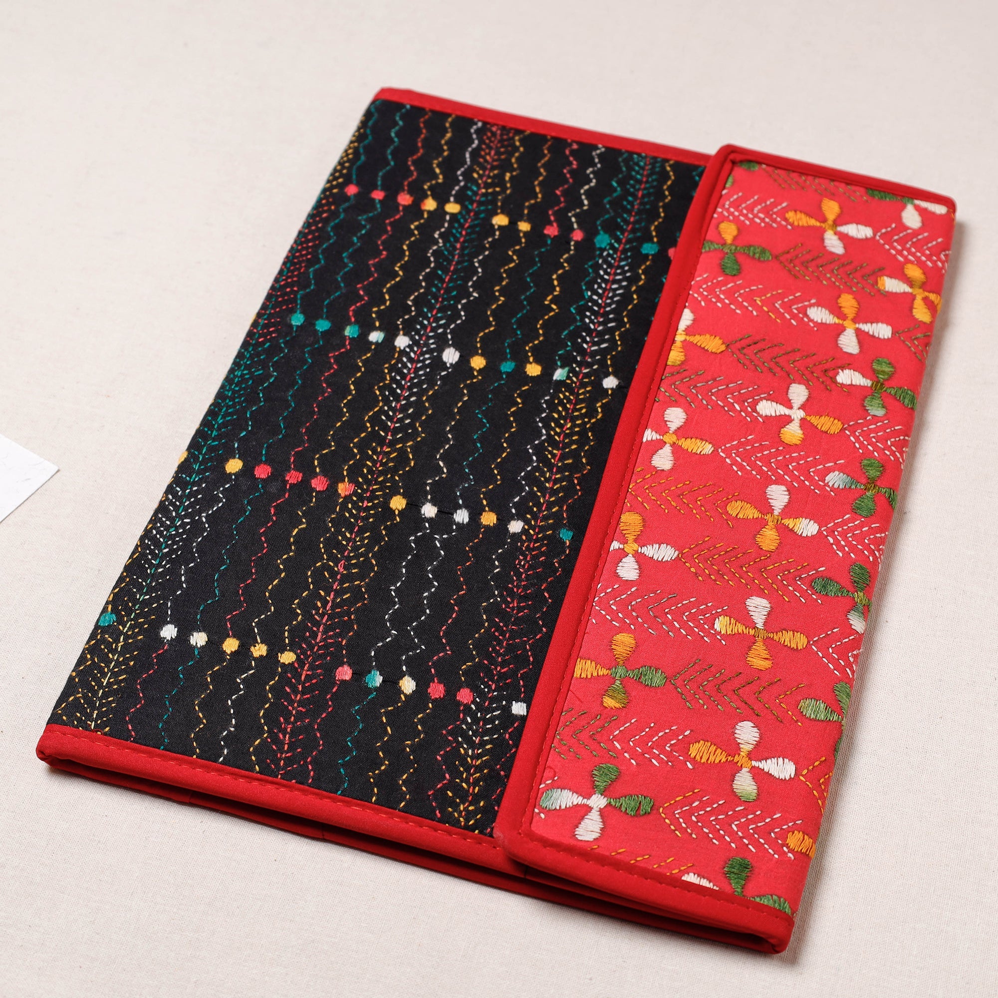 ASALKAAR Bengal Kantha Work Handcrafted File Folder - view 2