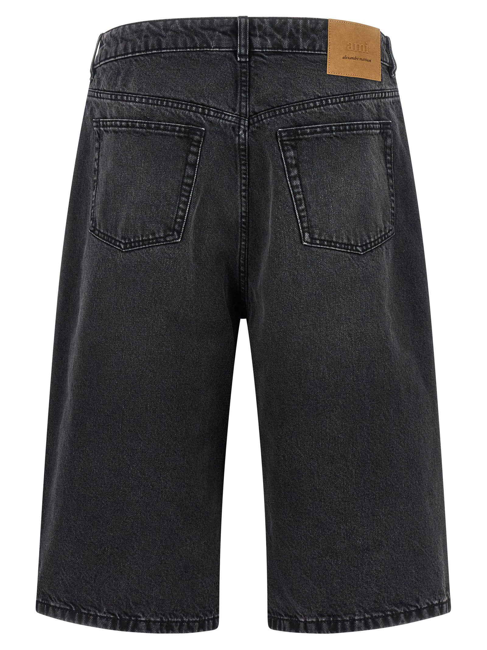Ami Paris Denim Bermuda Shorts – 100% cotton - view 2