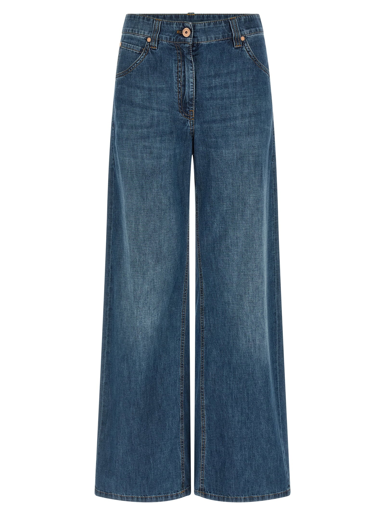 Brunello Cucinelli Wide Leg Jeans – 100% cotton