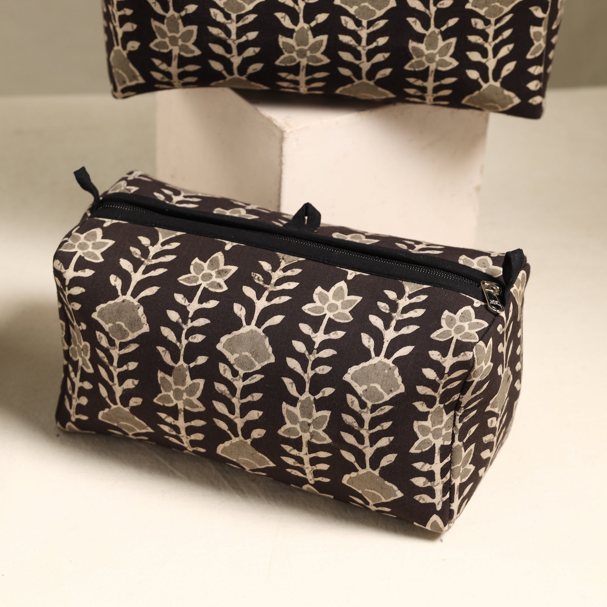 ITOKRI CRAFTS INITIATIVE Brown - Handmade Cotton Toiletry Bags (Set of 3) 63 - view 3