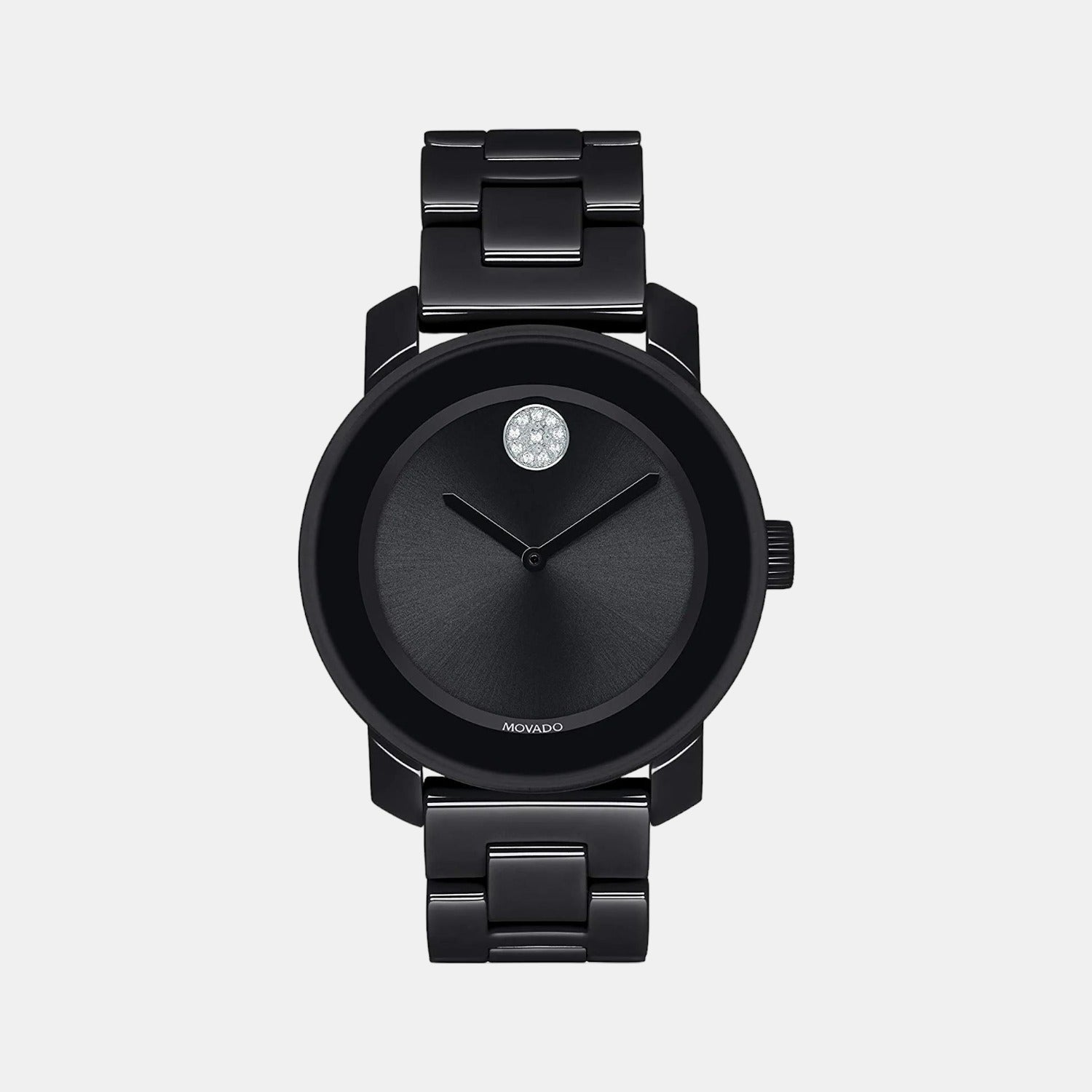 Movado Bold Women Quartz Black Dial Analog Stainless Steel Watch 3600535