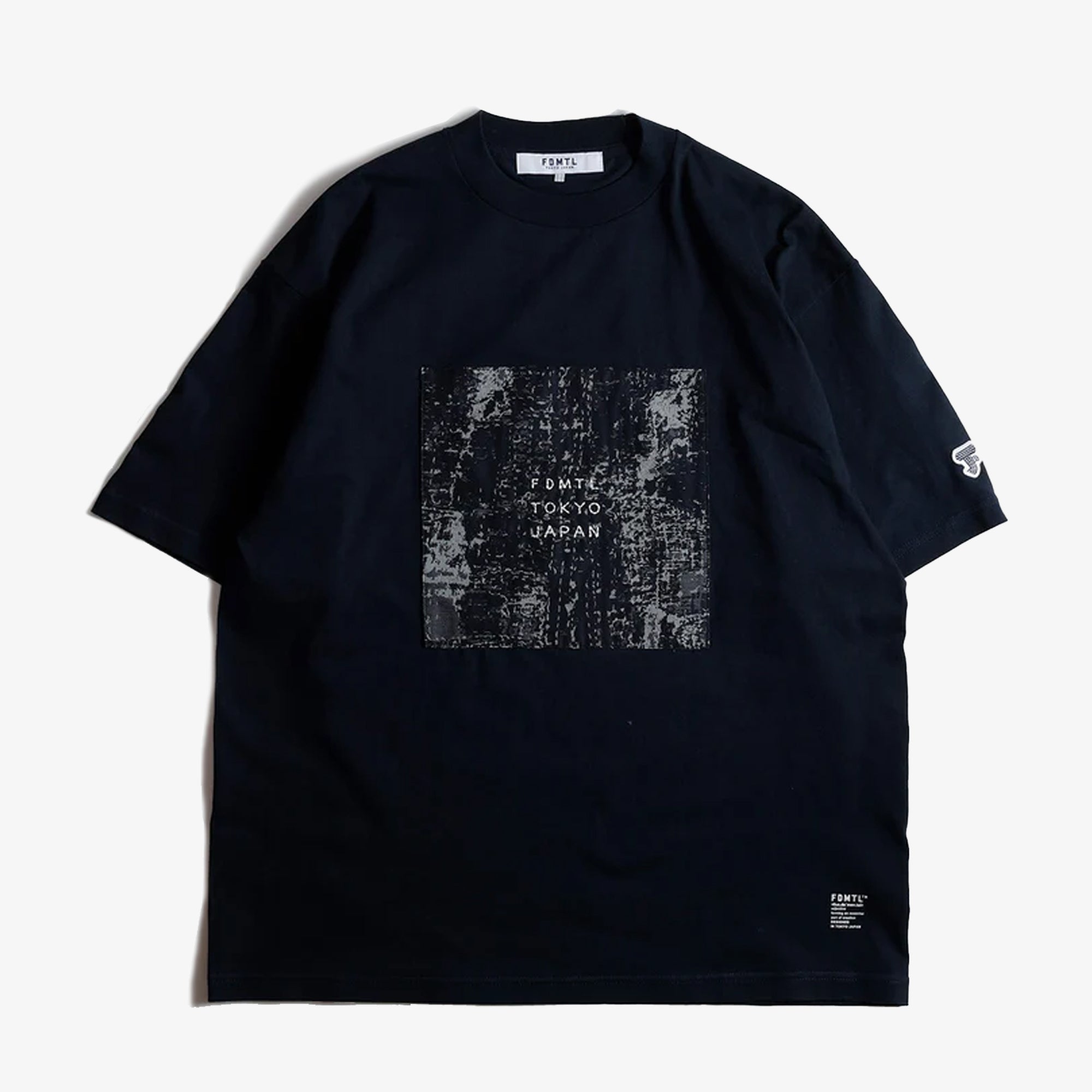 Fdmtl | Square Jacquard Tee { Navy