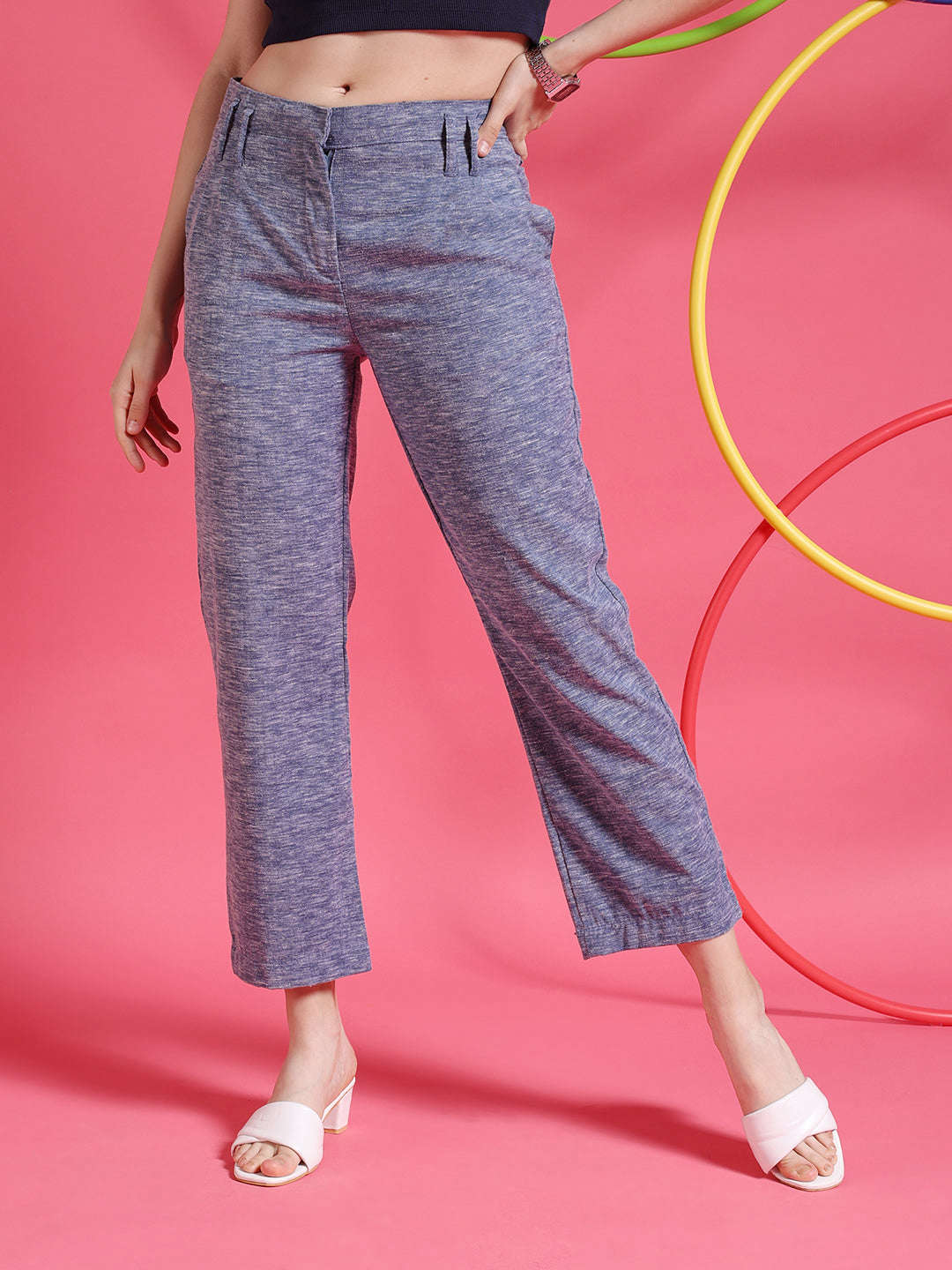 Freehand By The Indian Garage Co Women Solid Trouser - view 3