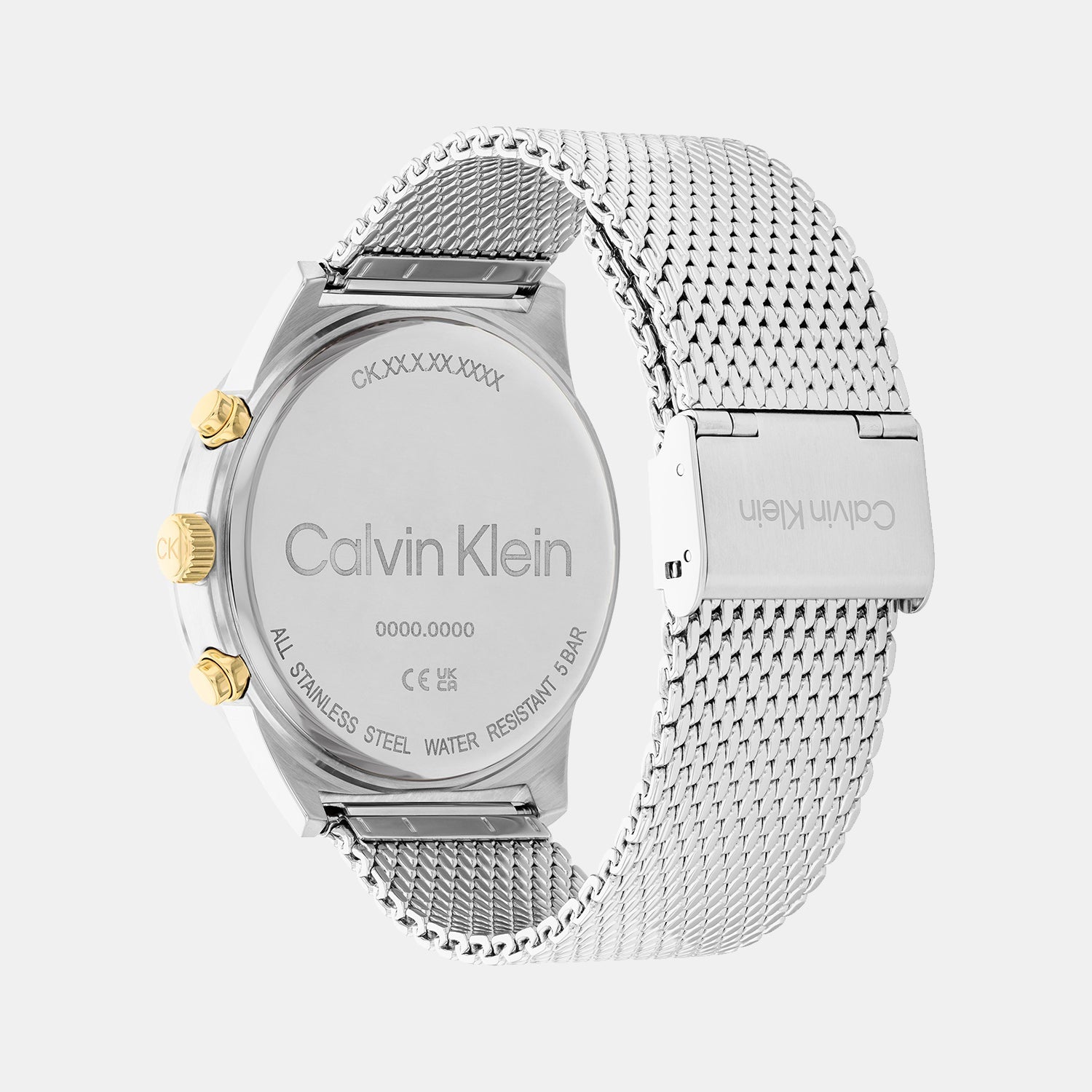 Calvin Klein Ck Impressive Men Quartz Black Dial Chronograph Mesh Watch 25200296 - view 3