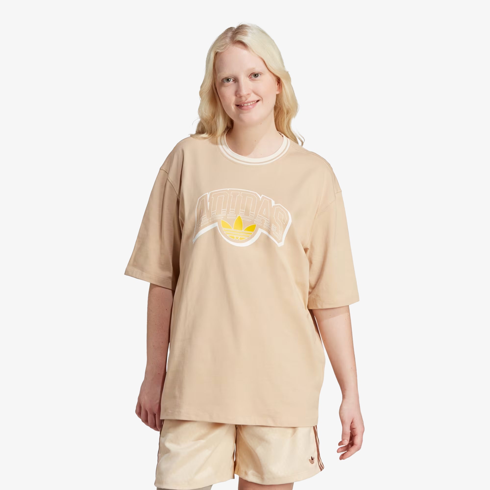 Adidas Originals | BIG LOGO GRAPHIC TEE { MAGIC BEIGE