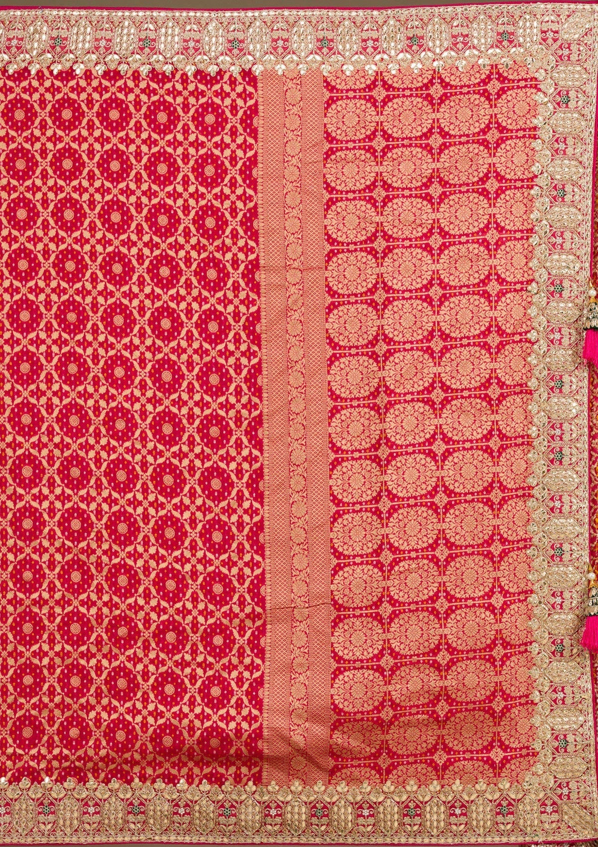 Koskii Rani Pink Gotapatti Chiffon Saree – Women's - view 7