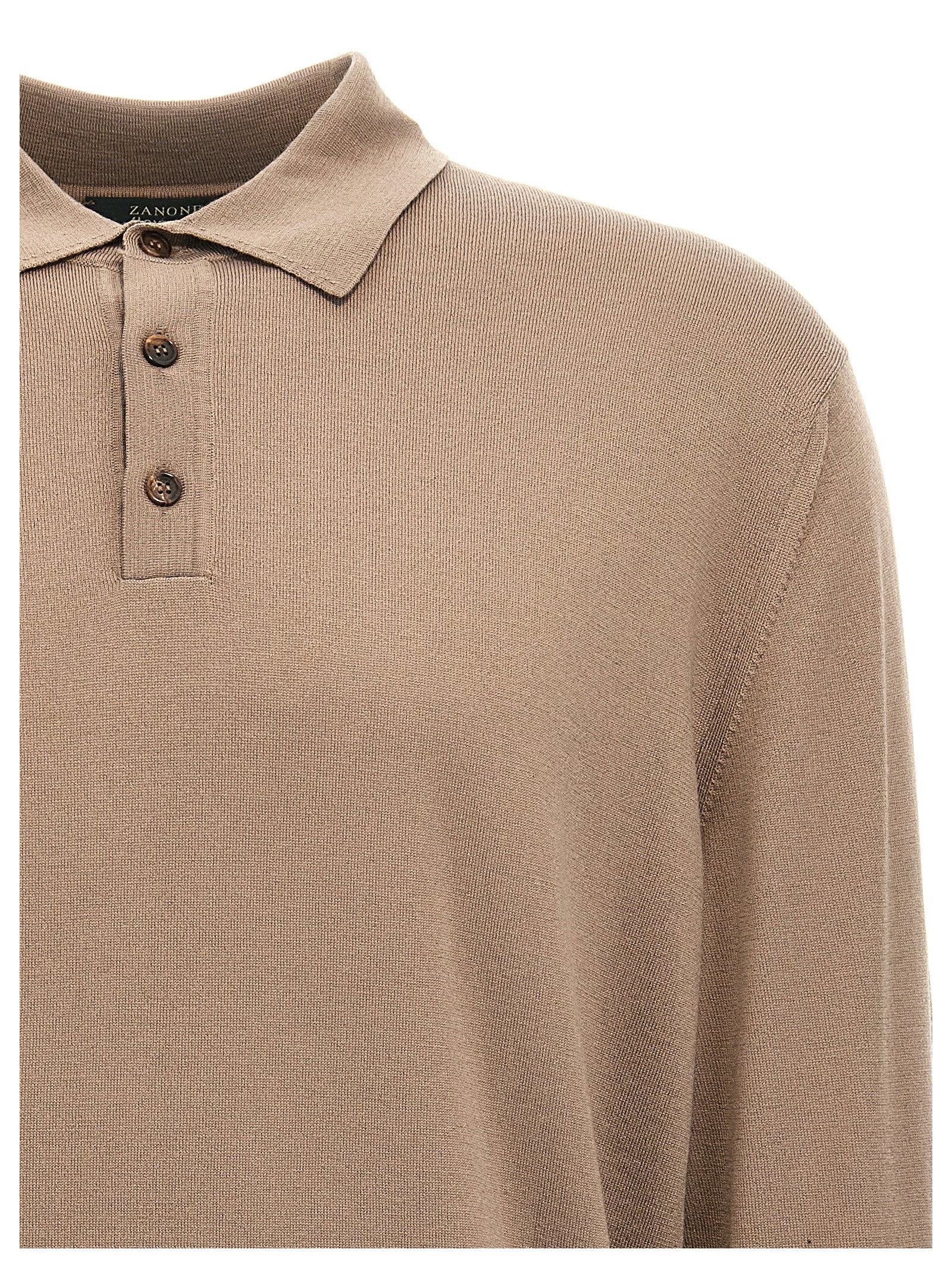 Zanone Virgin Wool Polo Shirt - view 3