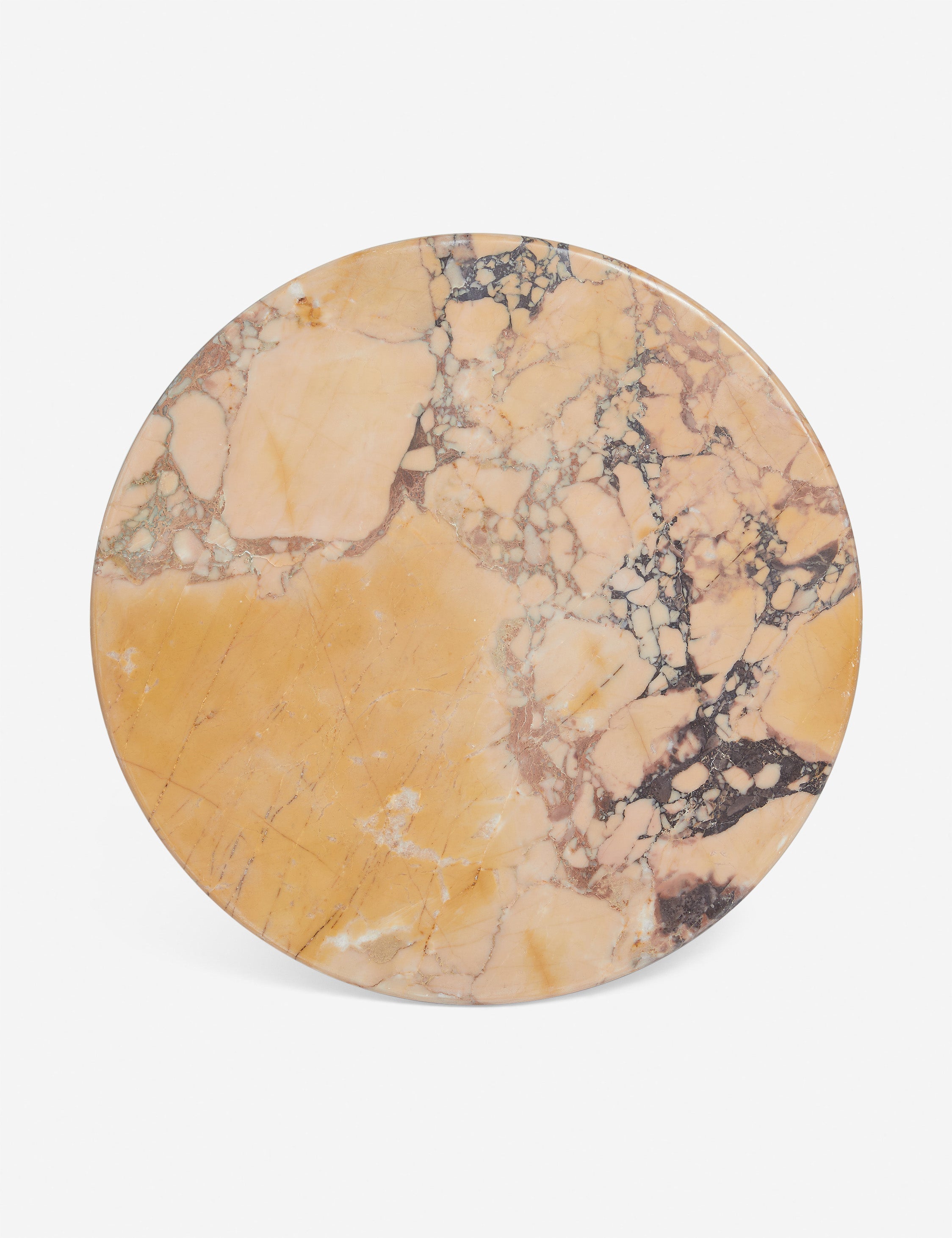Lulu and Georgia Potts Round Side Table – Orange Marble - view 7