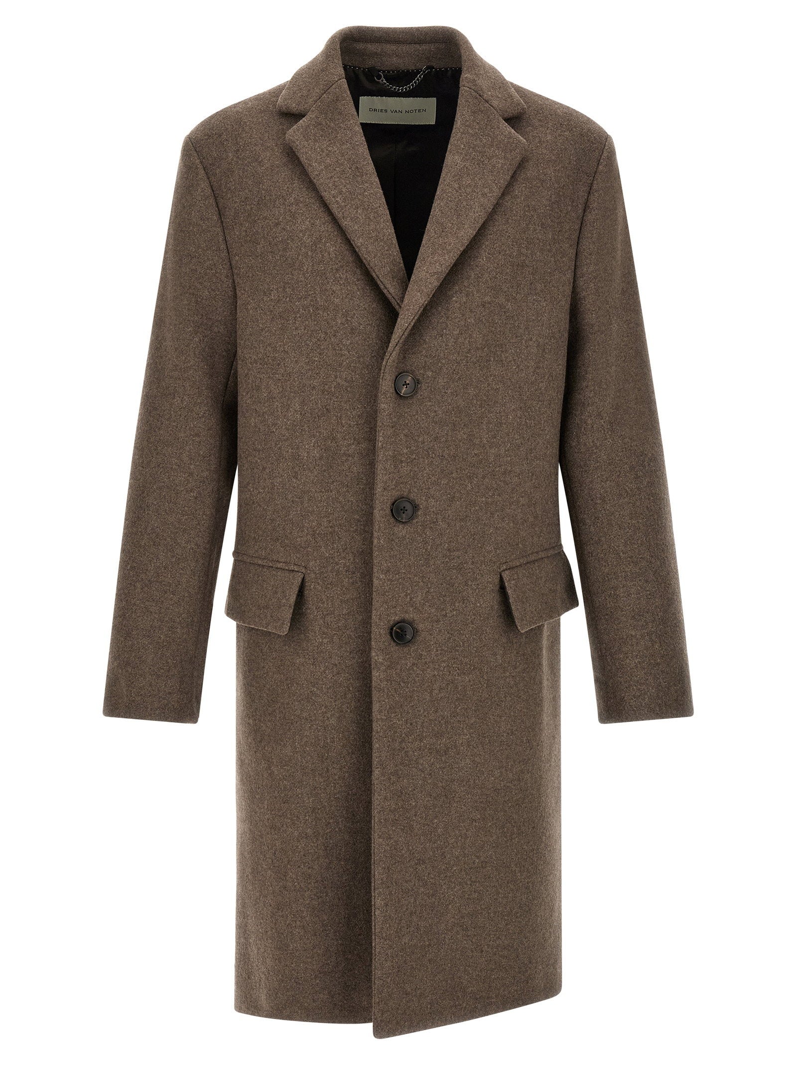 Dries Van Noten Rustic Wool Coat – 70% wool, 30% polyamide