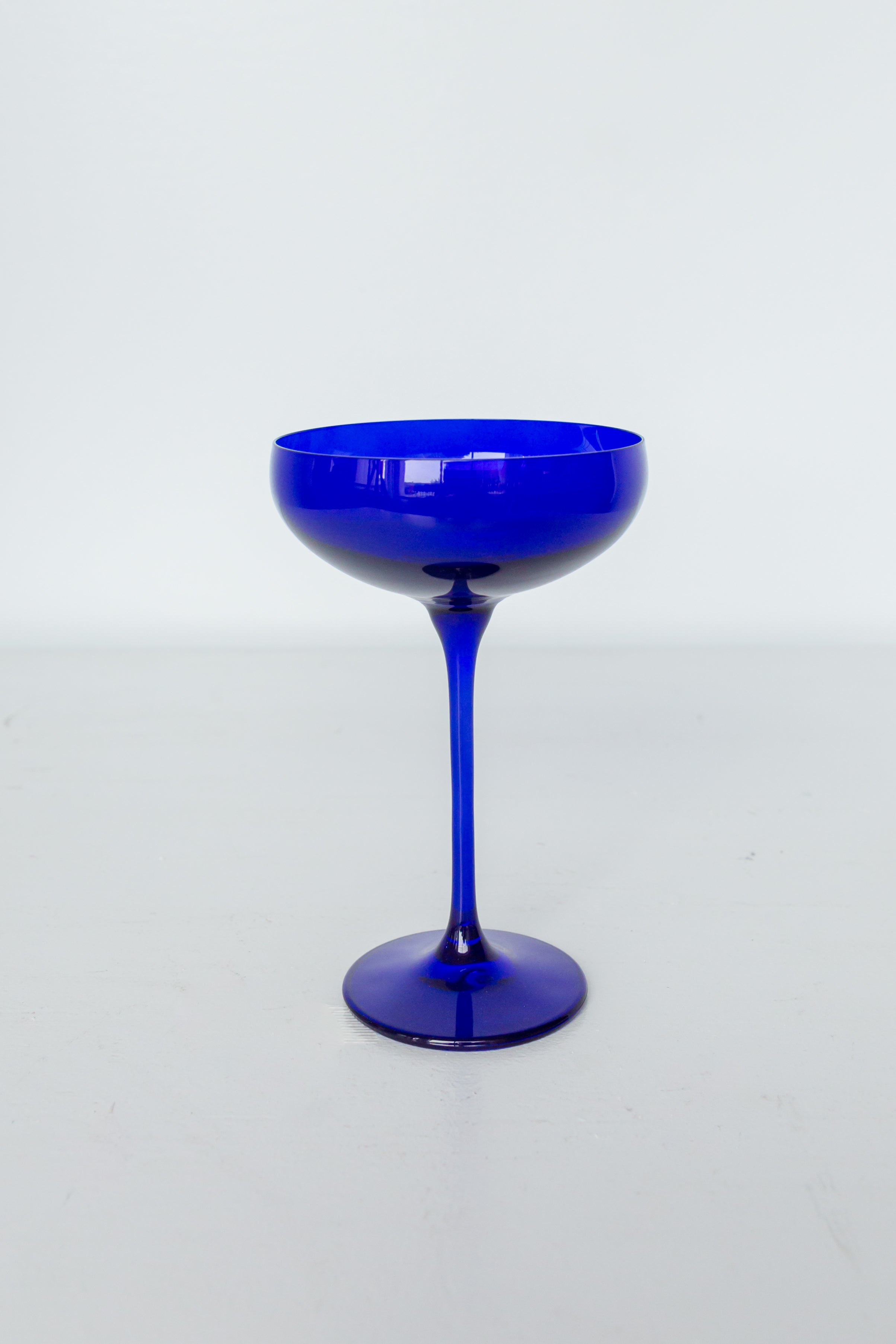 Estelle Colored Glass Estelle Colored Champagne Coupe Stemware - Set of 6 {Royal Blue} - view 4